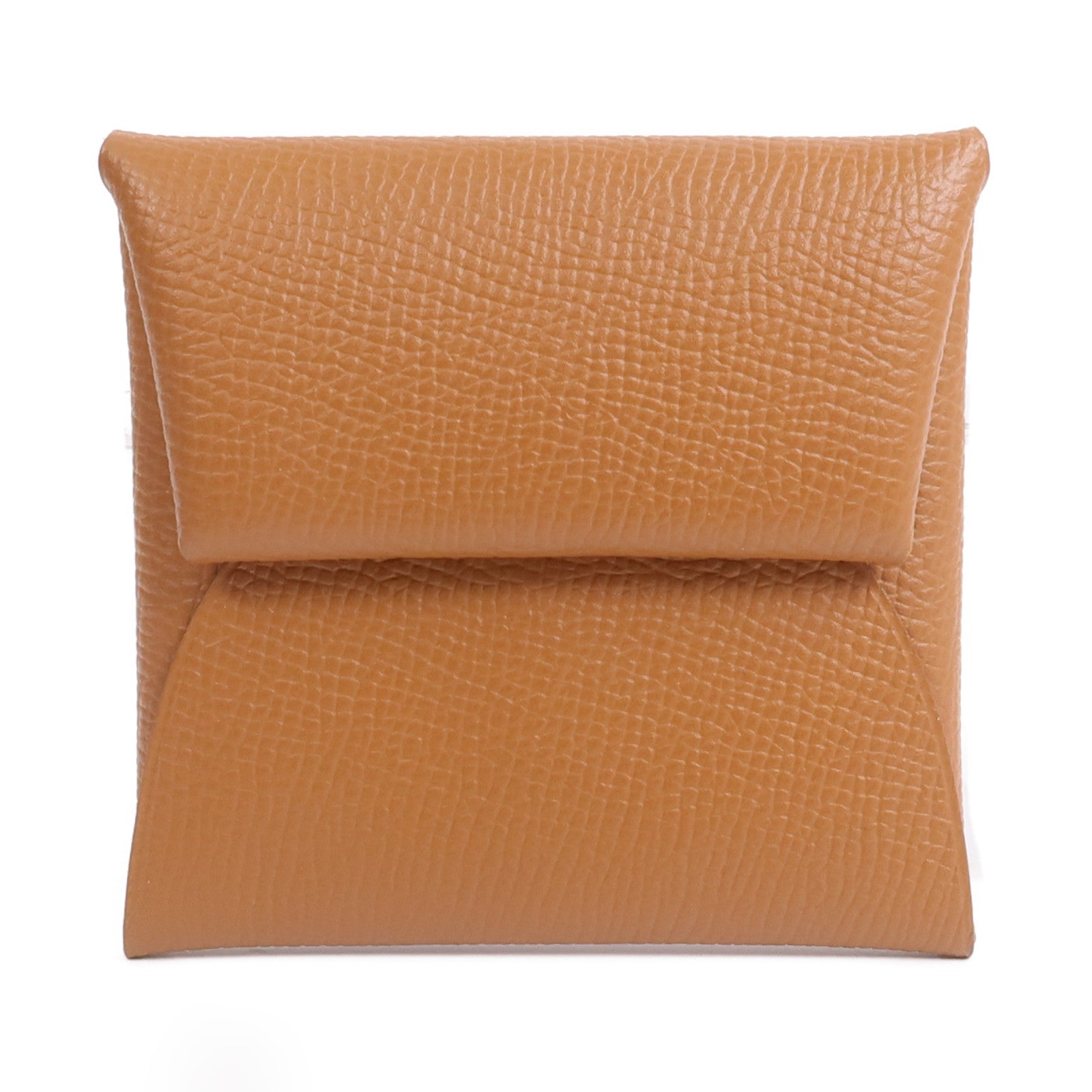 HERMES Epsom皮革Bastia零錢包Gold