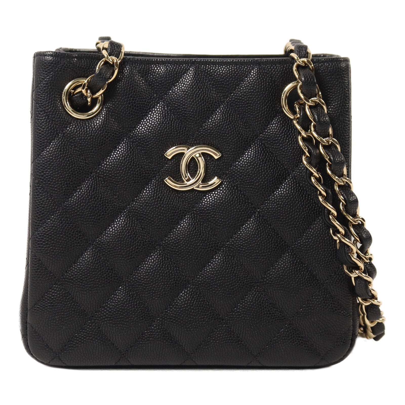 CHANEL 牛皮皮革Chain Shoulder鏈帶肩背袋