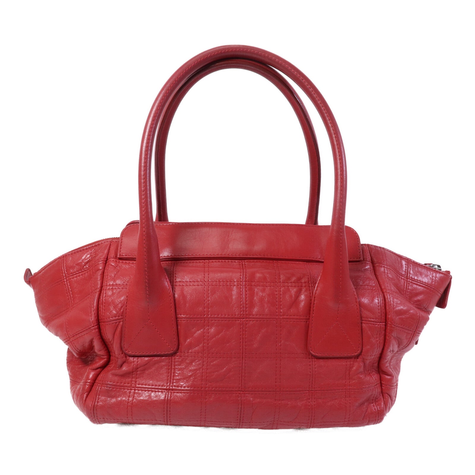 CHANEL 羊皮皮革Hand Bag銀扣肩背袋