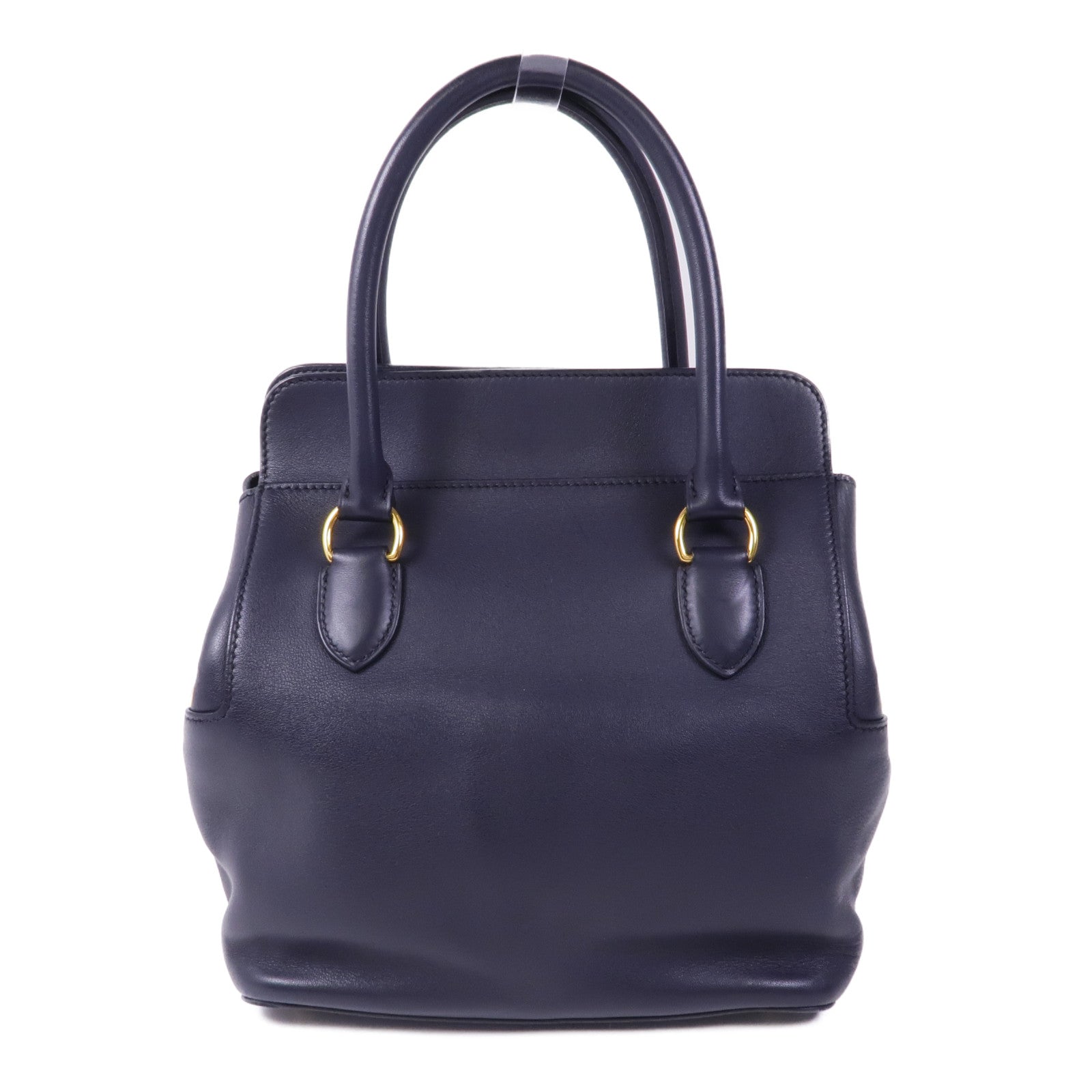 HERMES 【Hermes Fair】Swift皮革Tool Box 20金扣手挽肩背兩用袋Bleu Indigo