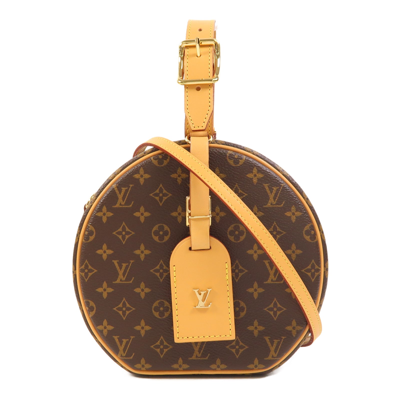 LOUIS VUITTON Monogram Petite Boite Chapeau金扣手挽肩背兩用袋