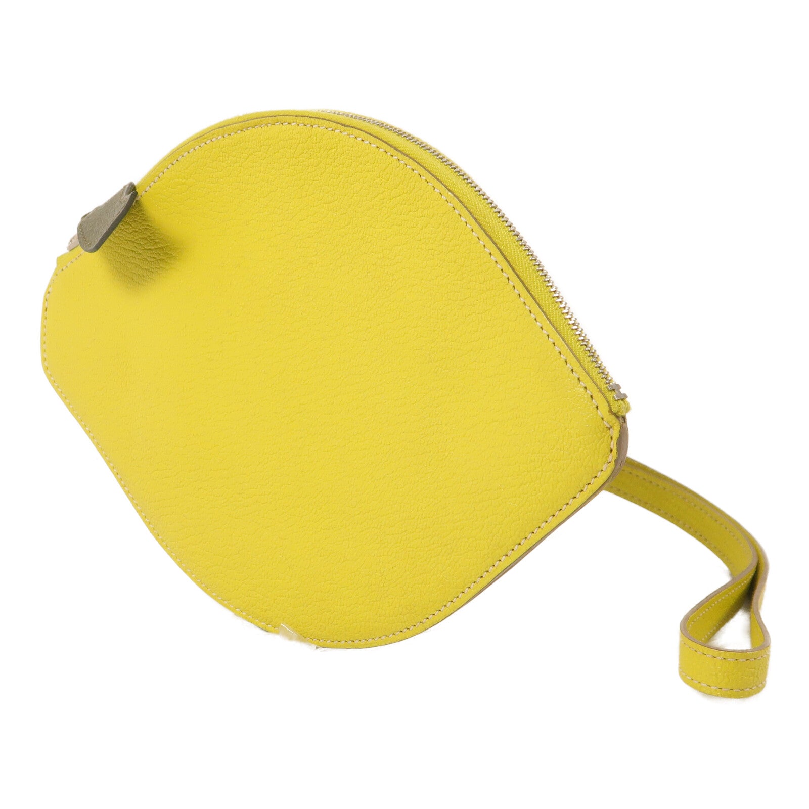 HERMES Chevre皮革Lemon Tutti Frutti Clutch手拿包Lime