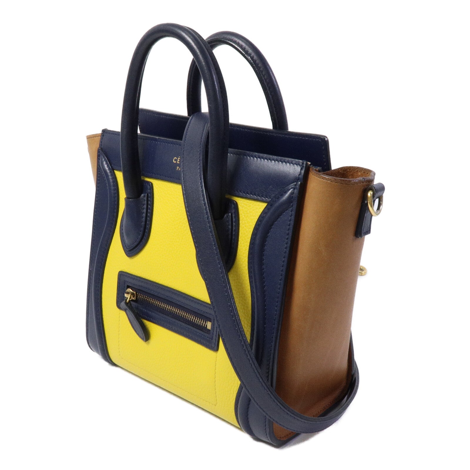 CELINE 牛皮皮革Nano Luggage手挽肩背兩用袋