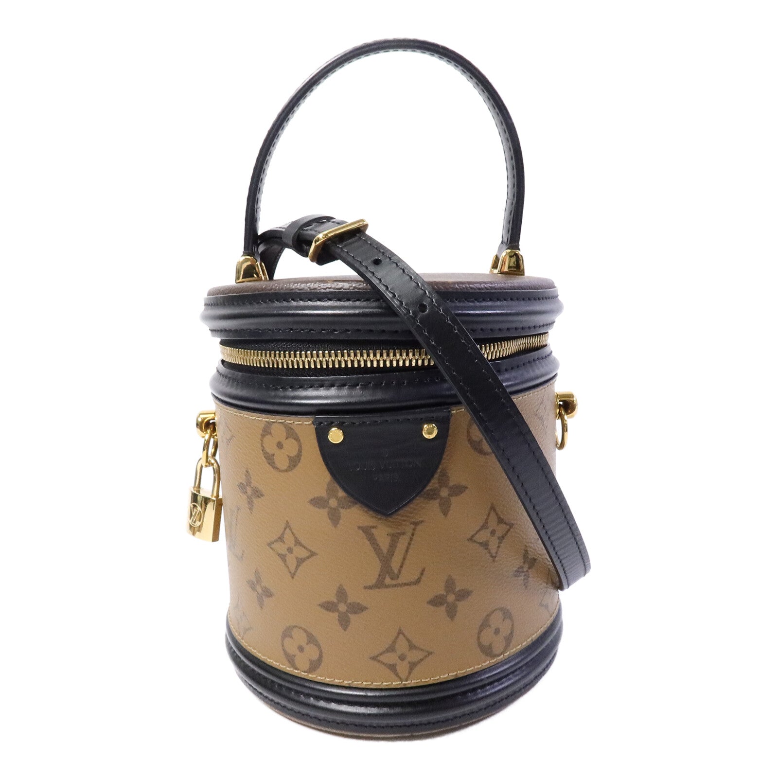 LOUIS VUITTON Monogram Reverse Cannes金扣手挽肩背兩用袋