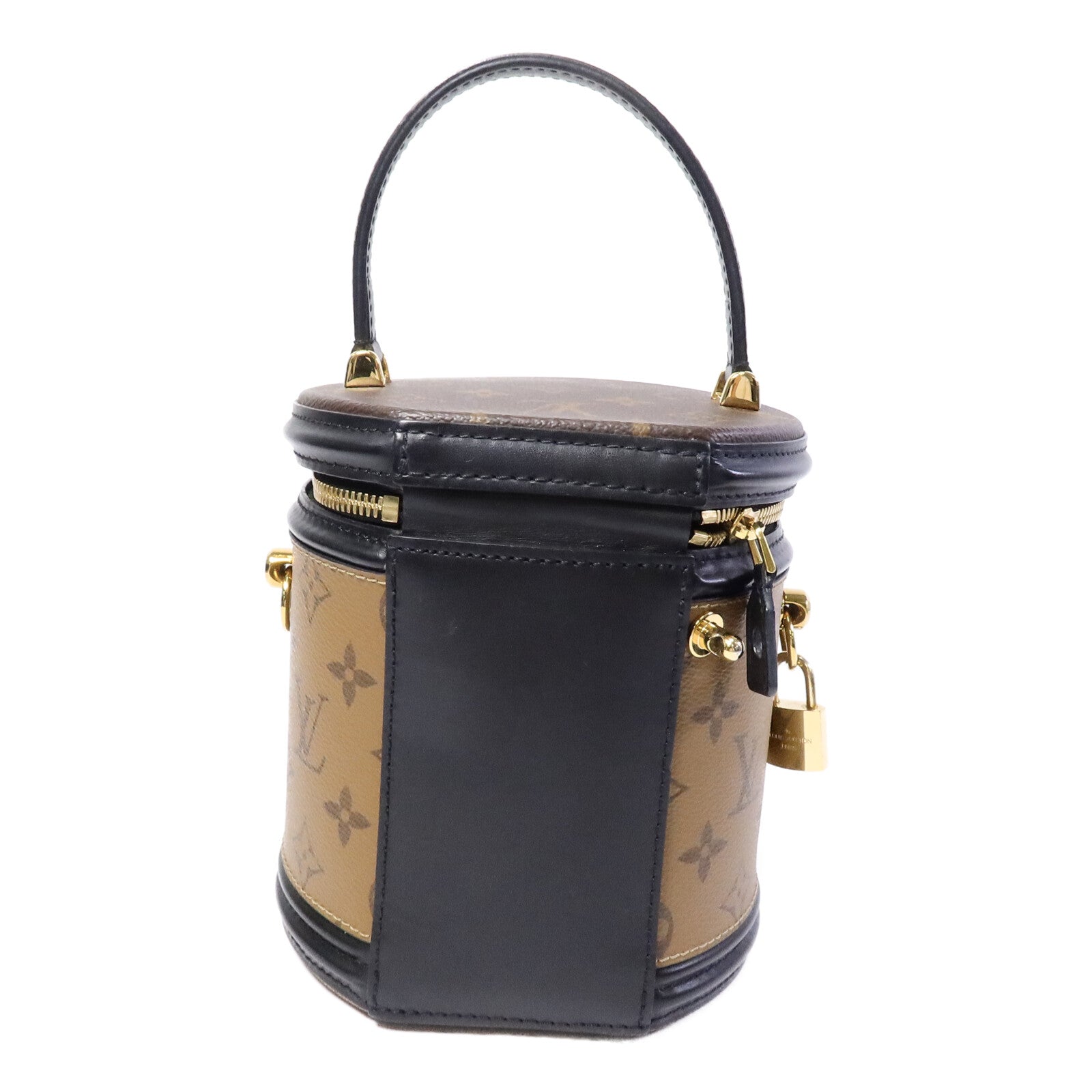LOUIS VUITTON Monogram Reverse Cannes金扣手挽肩背兩用袋