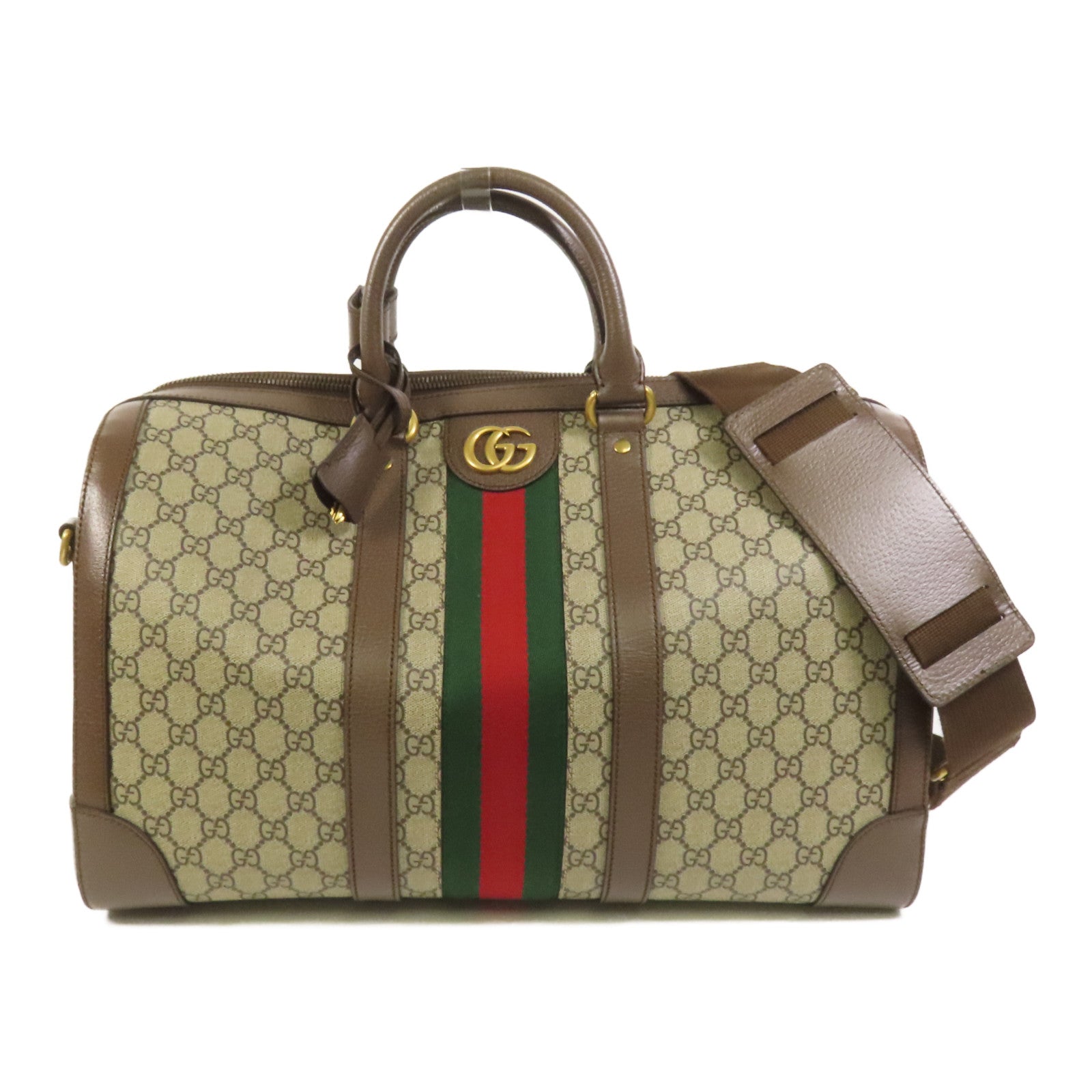 GUCCI 【激減優惠】塗層帆布Savoy Medium Duffel金扣手挽肩背兩用袋
