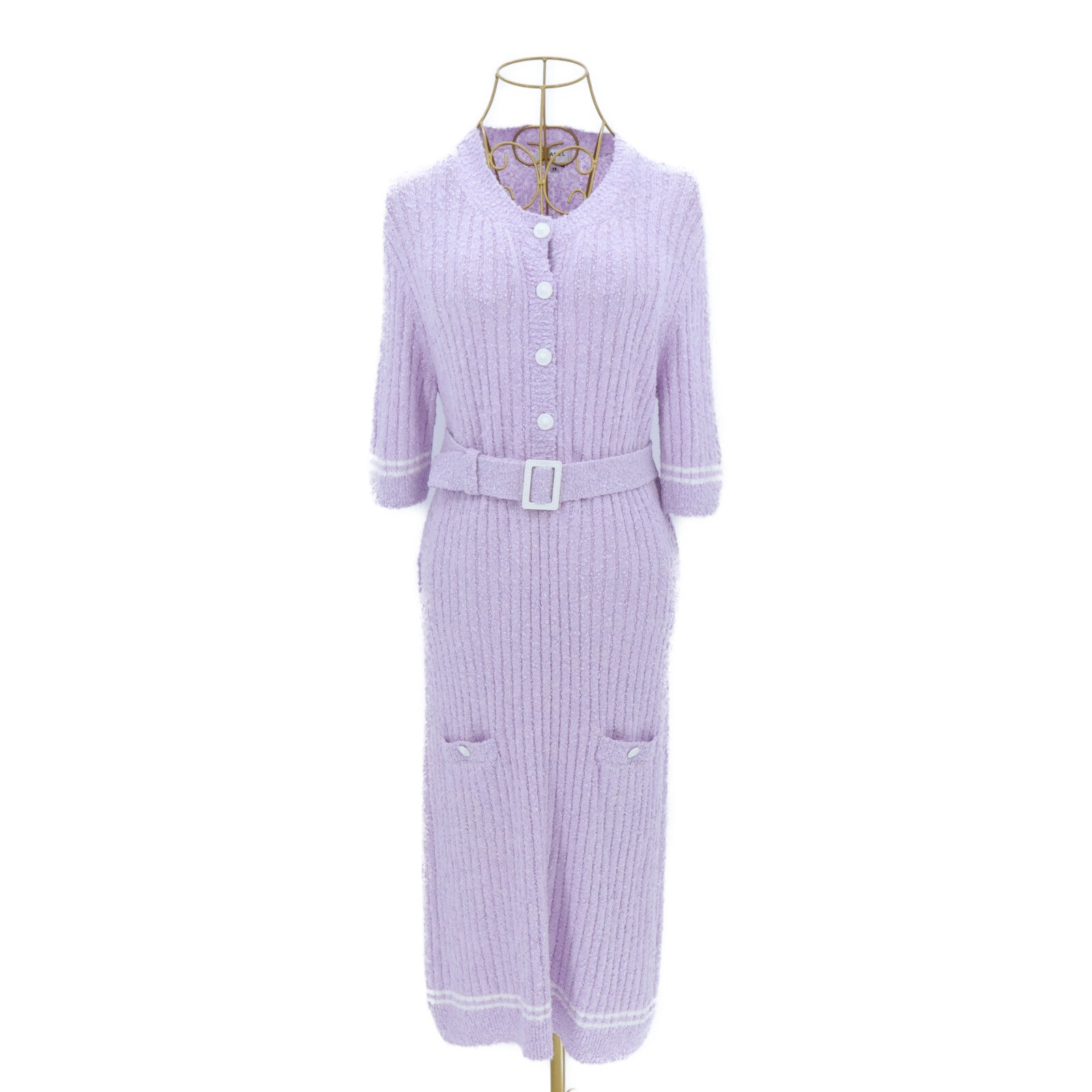 CHANEL Cashmere/Silk Belted One-Piece連身裙