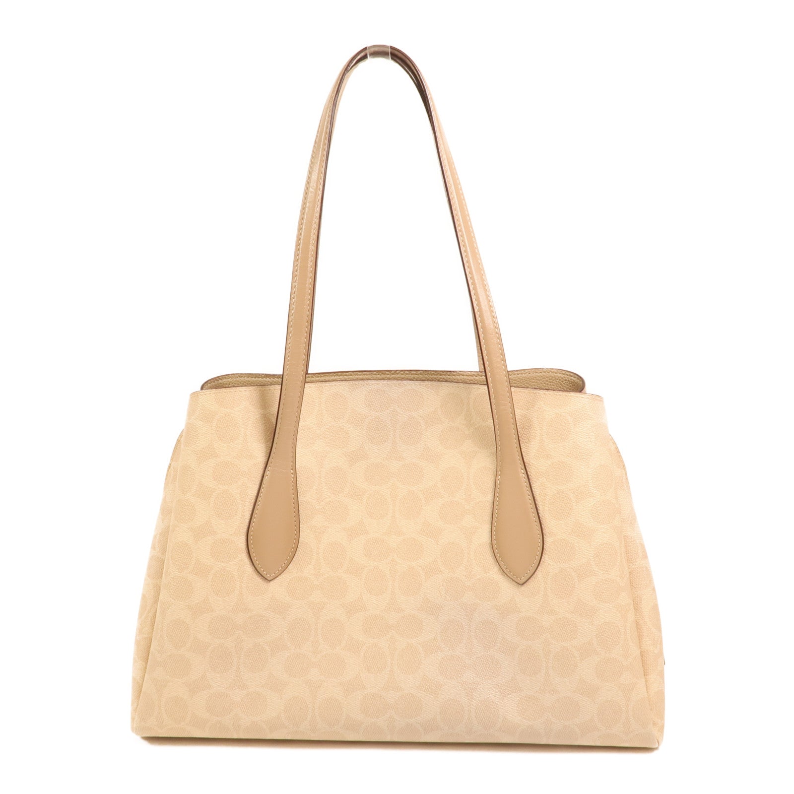 COACH 塗層帆布Lora Carryall銀扣肩背袋