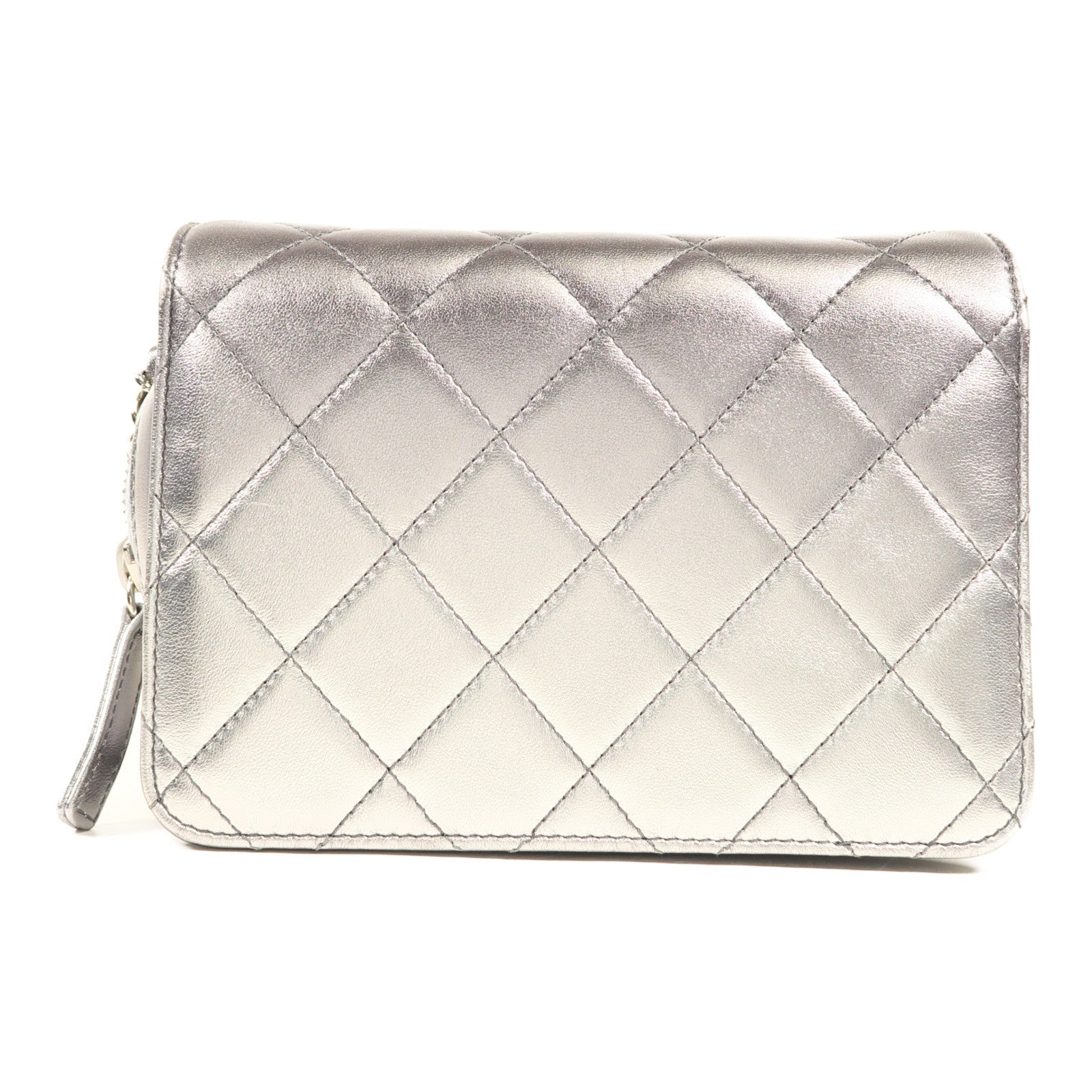 CHANEL 【激減優惠】皮革Chain Shoulder銀扣鏈帶肩背袋