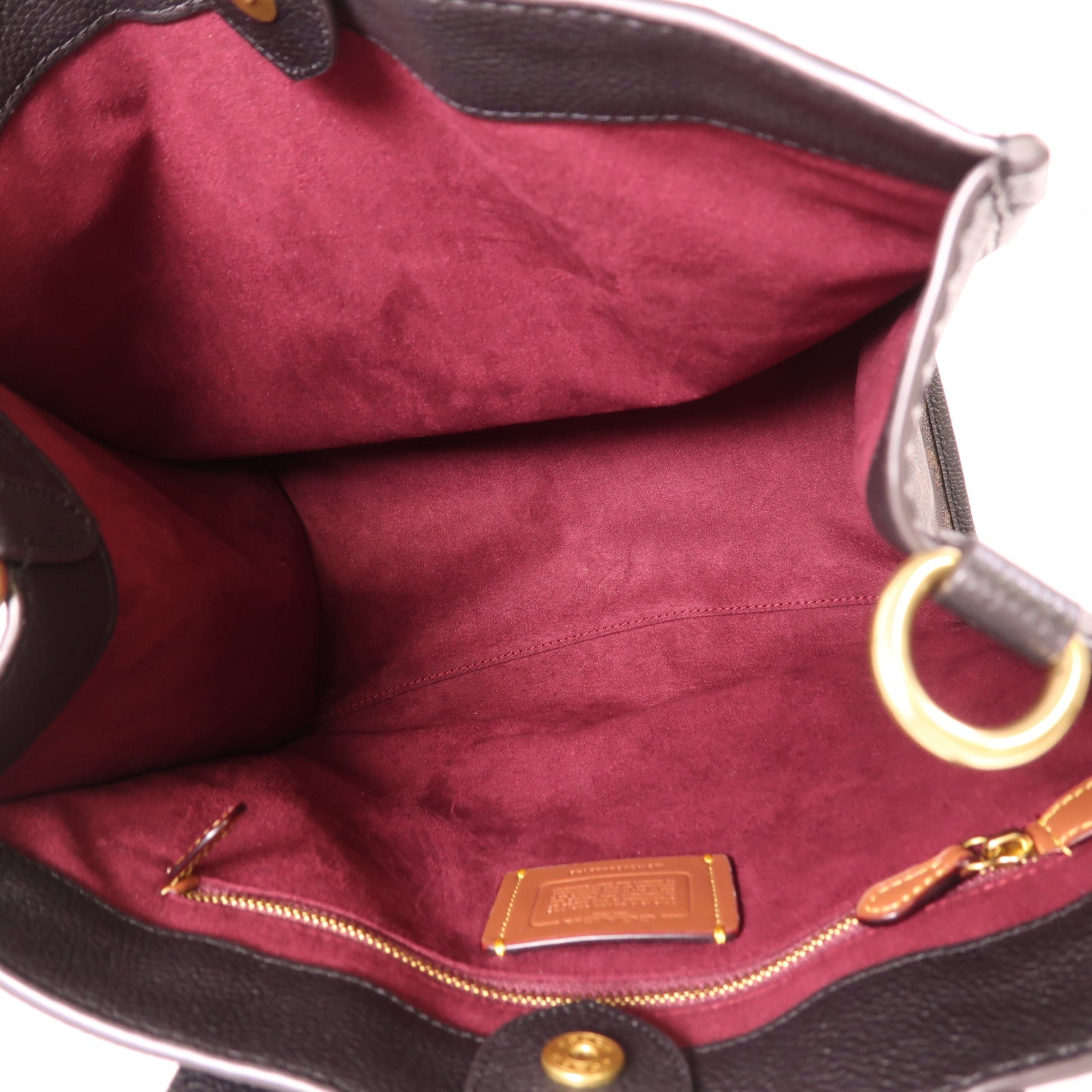 COACH 塗層帆布/皮革2 Way Shoulder金扣手挽肩背兩用袋