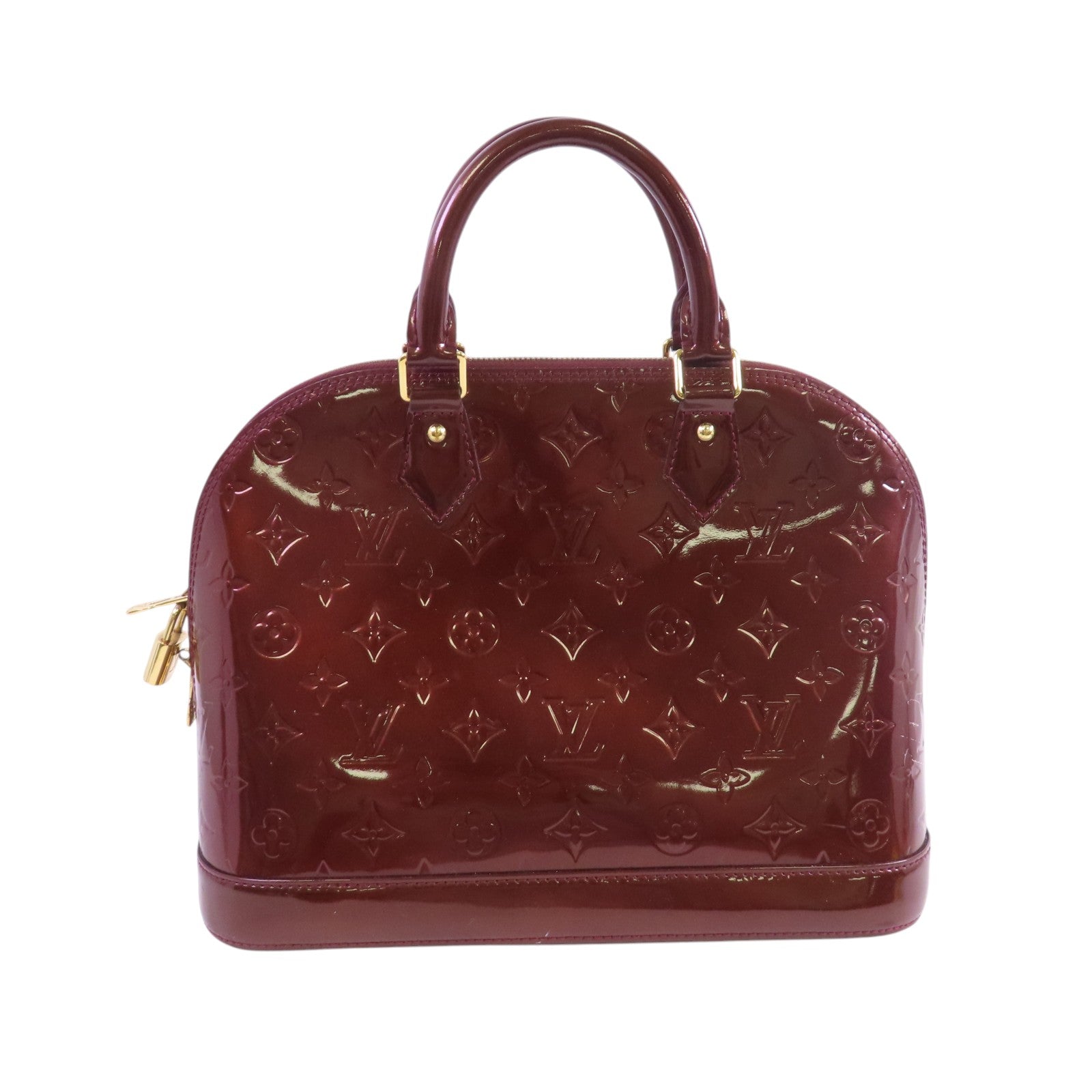 LOUIS VUITTON Monogram Vernis Alma PM Hand Bag金扣手挽袋