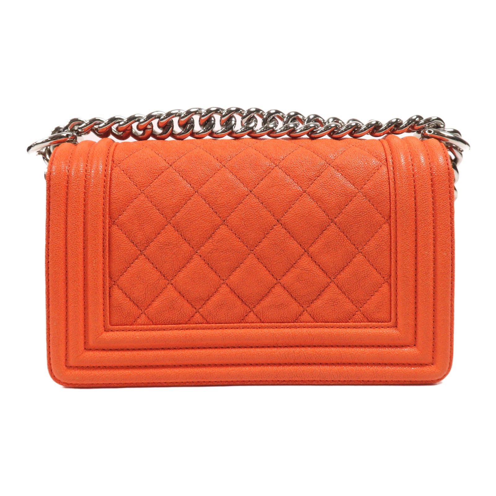 CHANEL 牛皮皮革Boy 20銀扣肩背袋