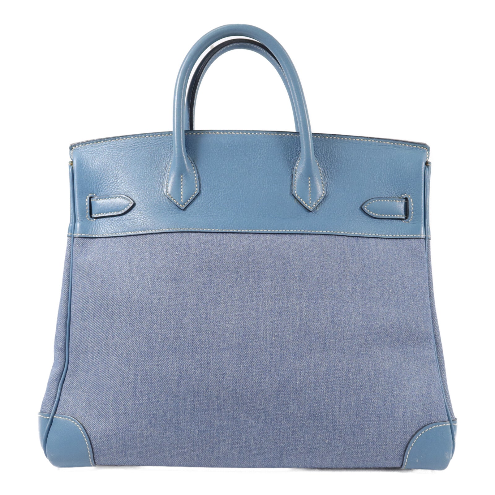 HERMES Denmin Tolie Birkin HAC 32手挽袋Bleu Jean