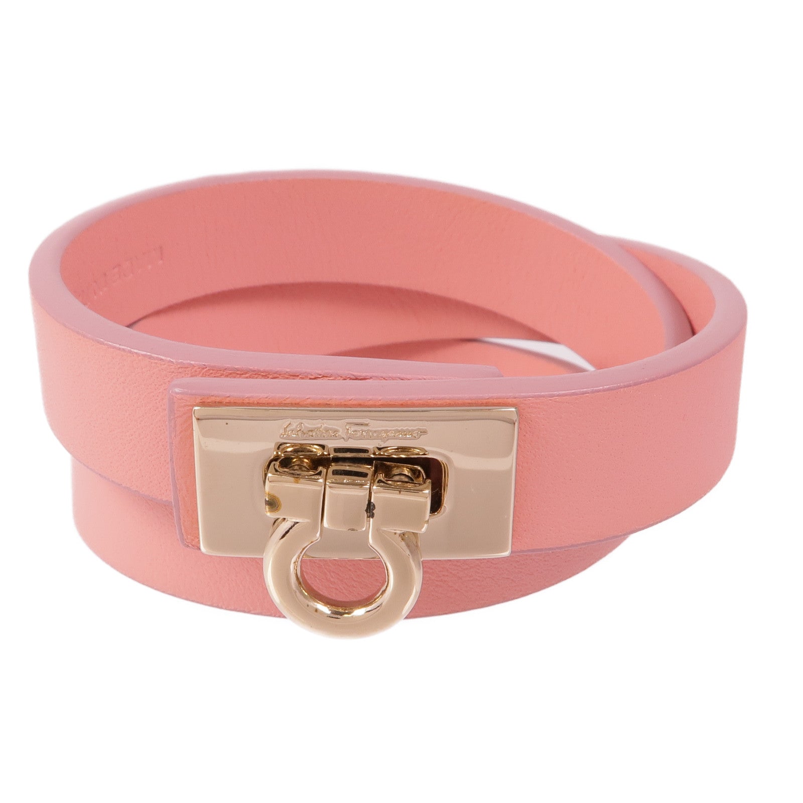 Salvatore Ferragamo 牛皮皮革Bracelet金扣手帶