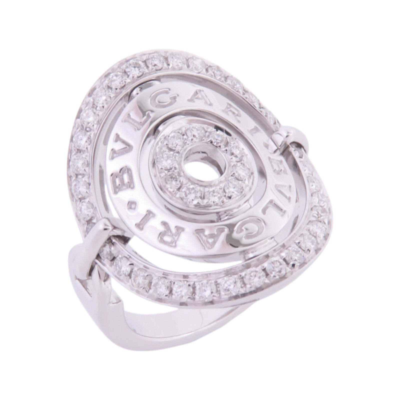 BVLGARI 18K白金Astrale Diamond Ring鑽石戒指US#5.75