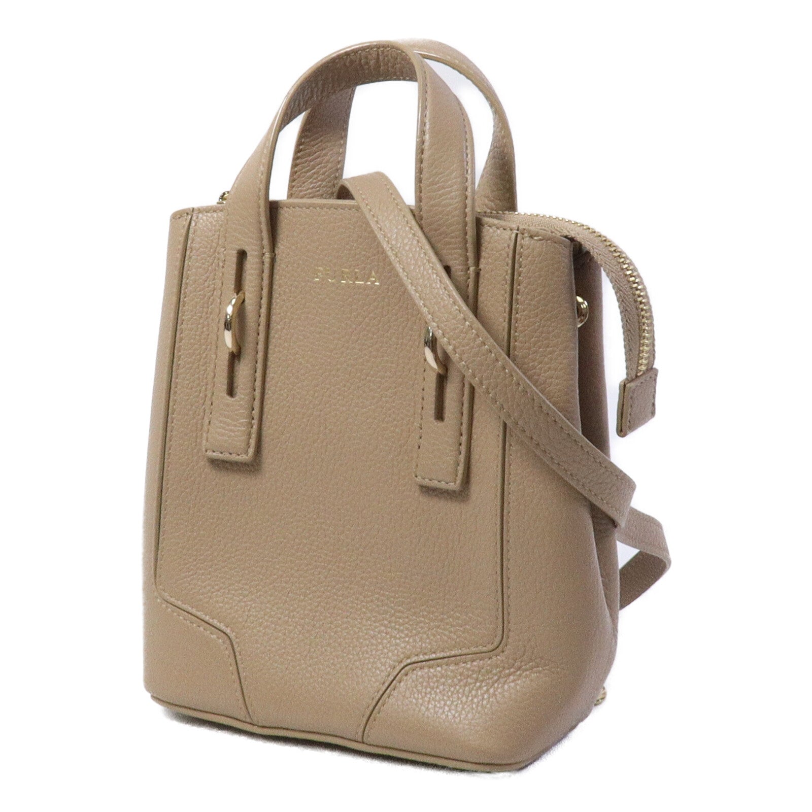 Furla 牛皮皮革2 Way Bag手挽肩背兩用袋