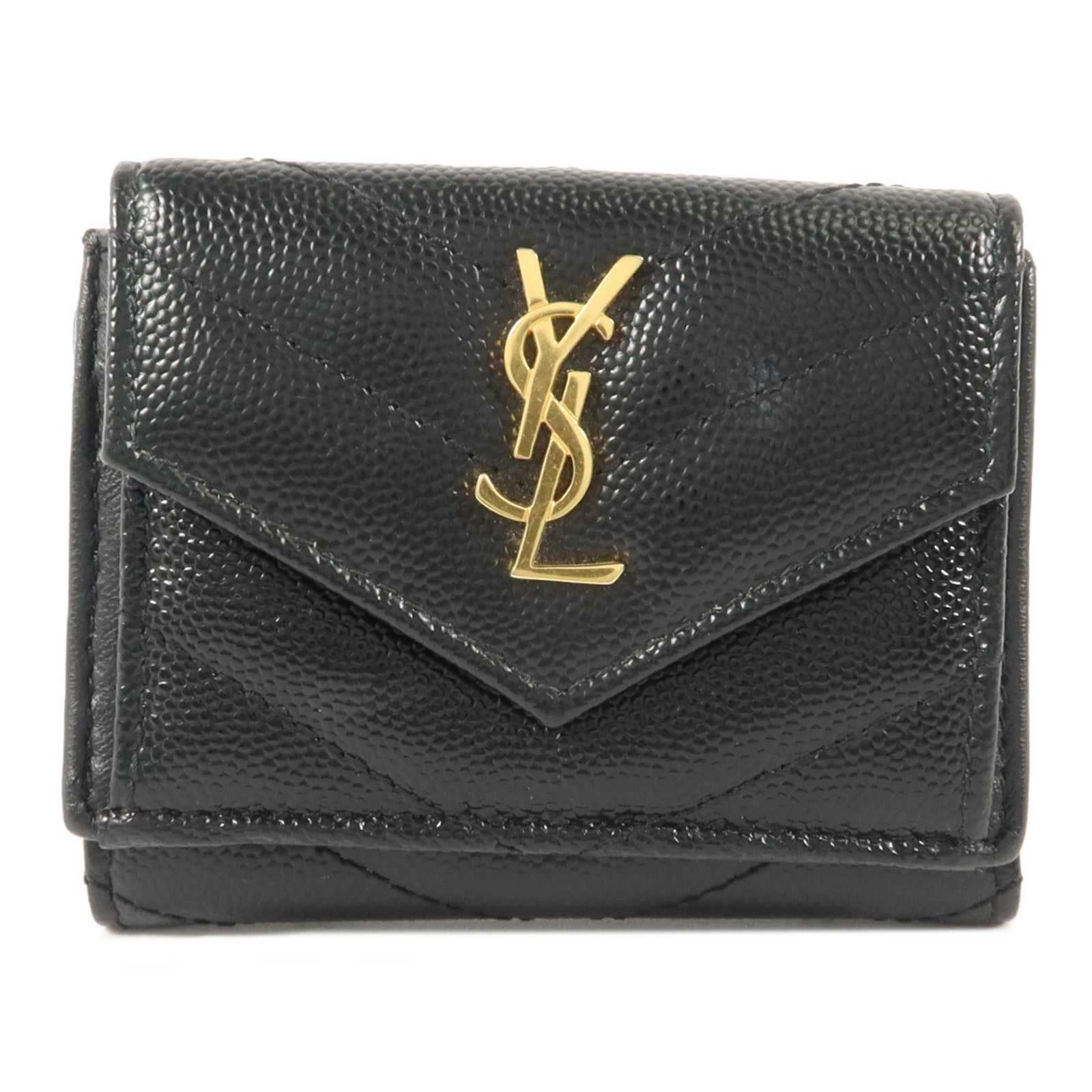 SAINT LAURENT 牛皮皮革Trifold Wallet錢包