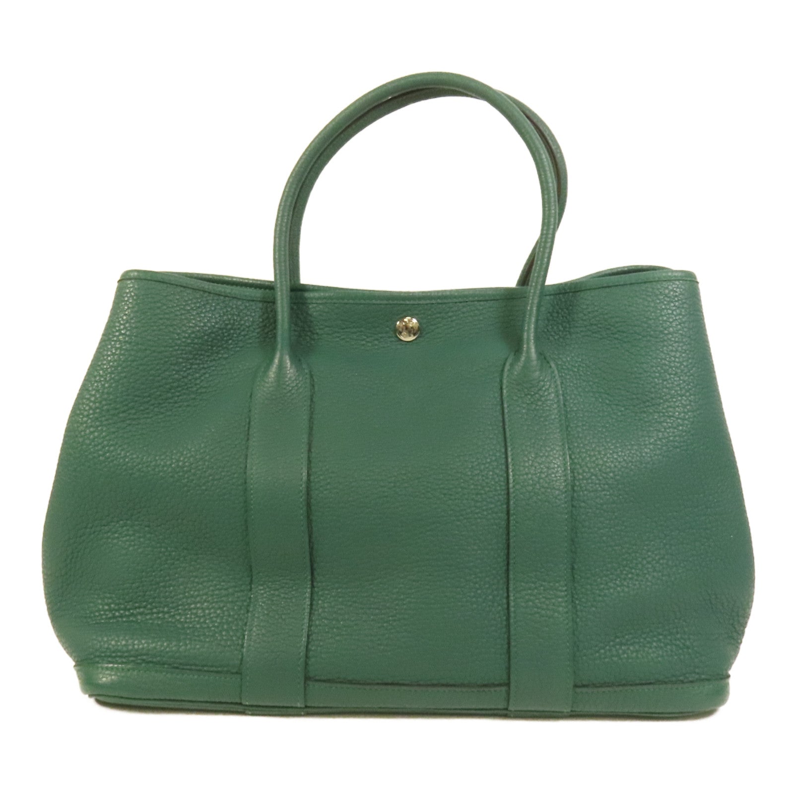 HERMES Negonda皮革Garden Party PM手挽袋Malachite