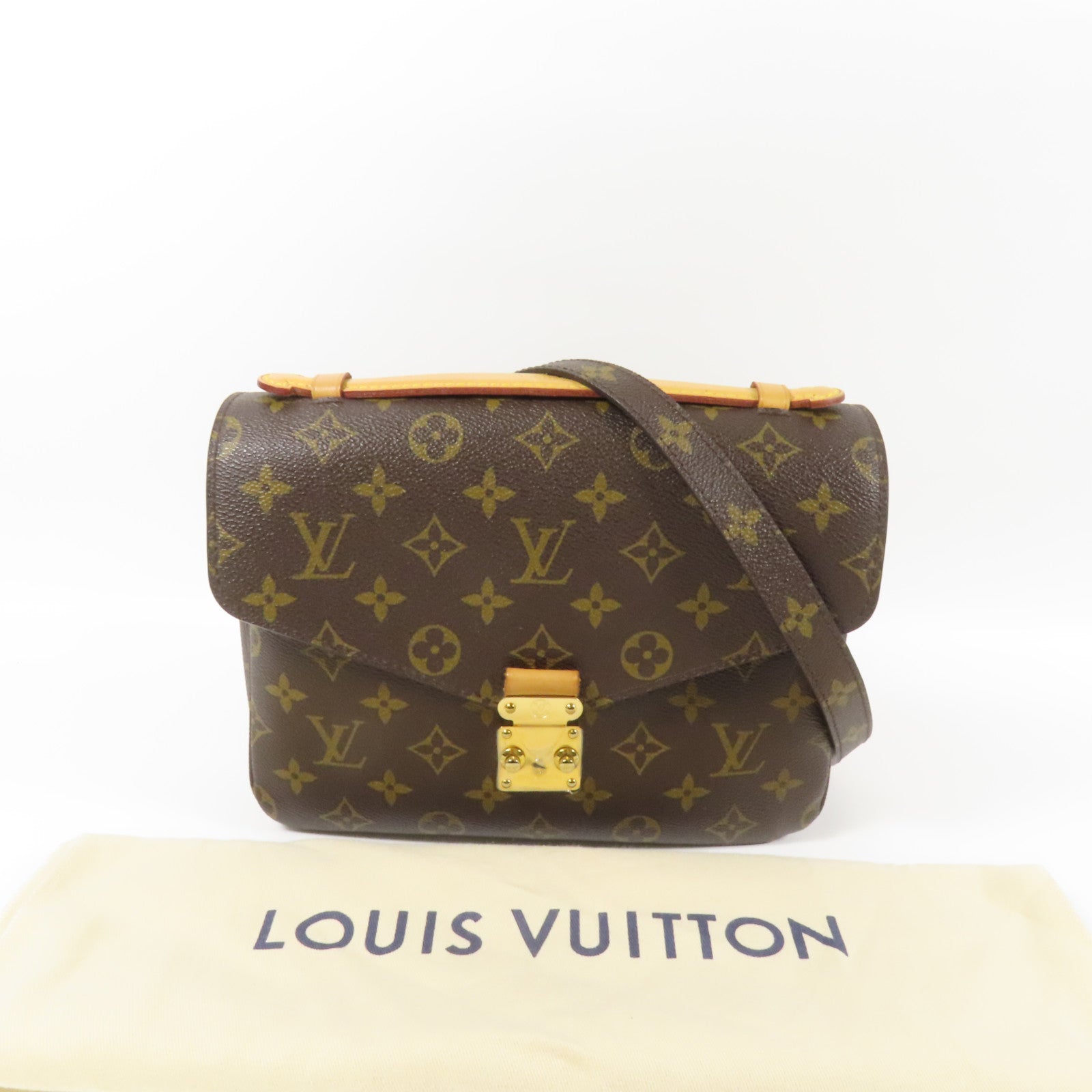 LOUIS VUITTON Monogram Pochette Metis MM金扣手挽肩背兩用袋