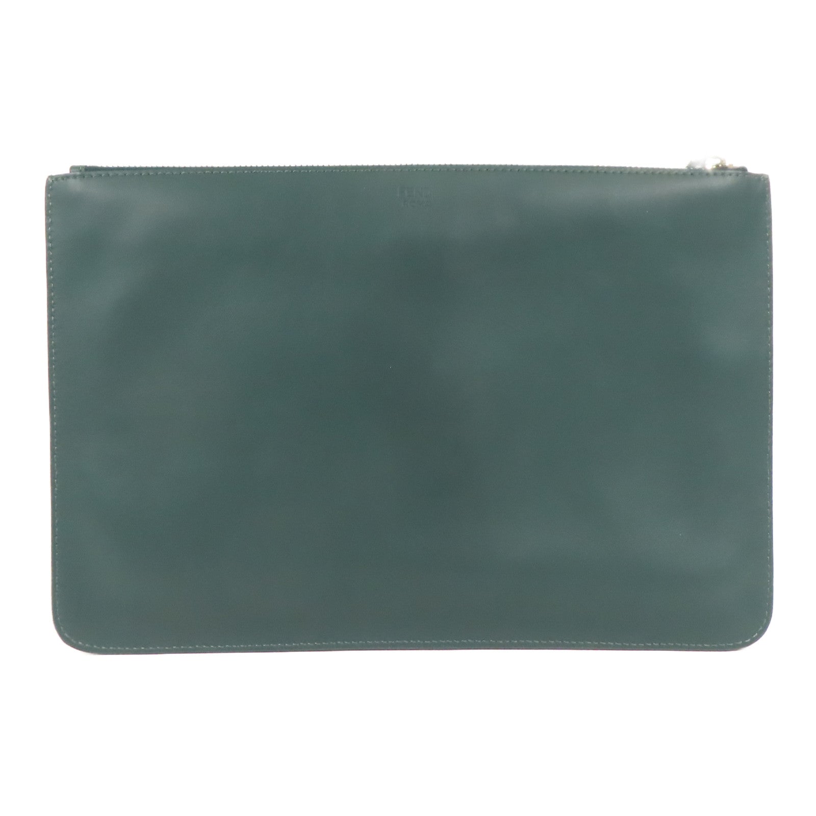 FENDI 牛皮皮革Pouch銀扣手拿包