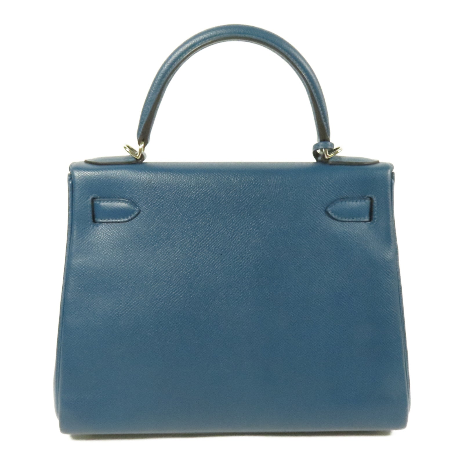 HERMES Epsom皮革Kelly 28銀扣手挽肩背兩用袋Colvert