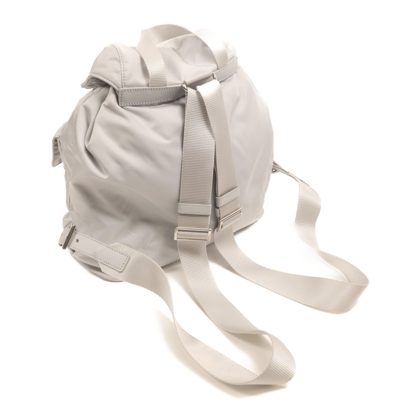 PRADA 尼龍Backpack銀扣背包