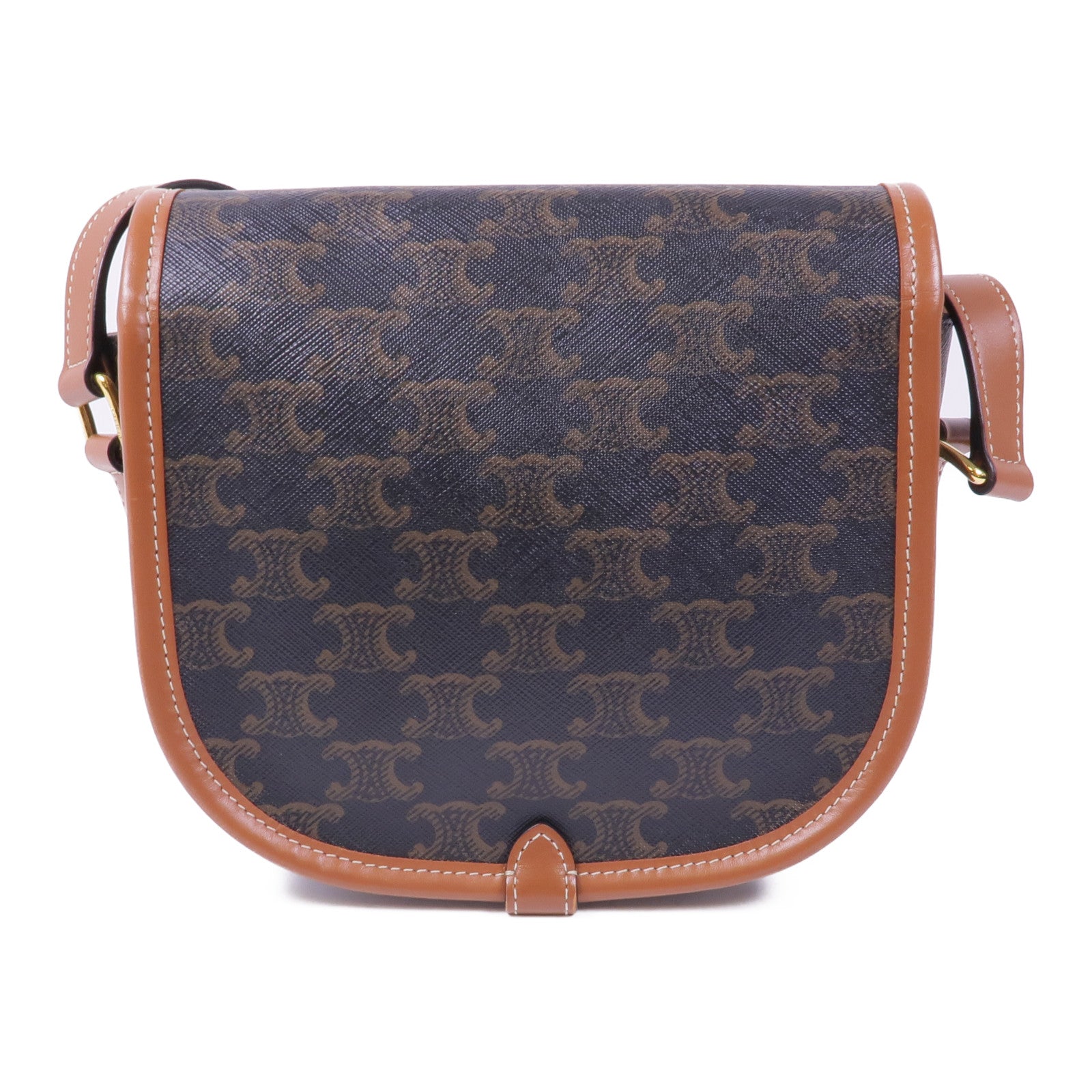 CELINE 塗層帆布Folco Bag金扣肩背袋