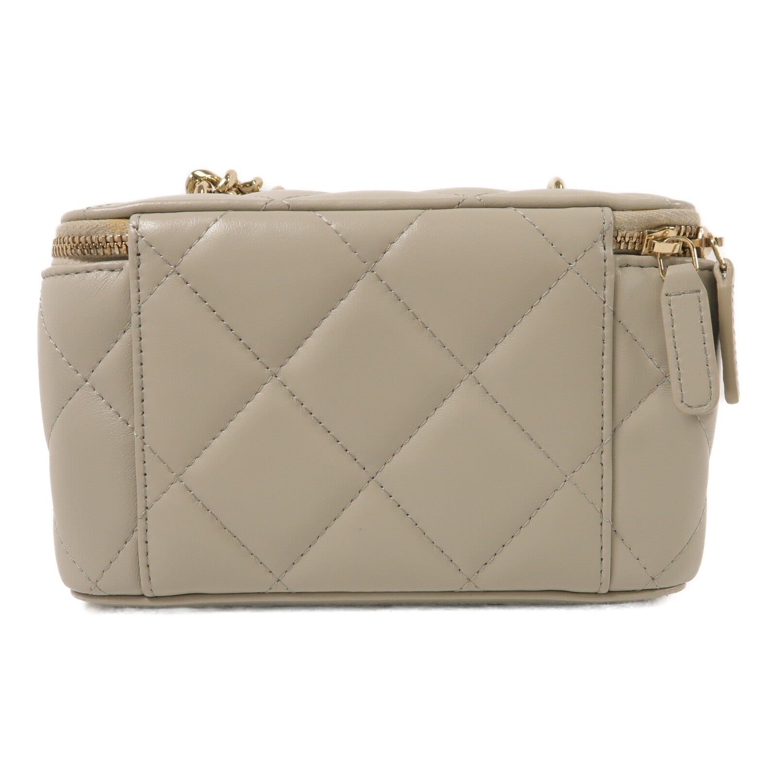 CHANEL 羊皮皮革Vanity Case鏈帶肩背袋