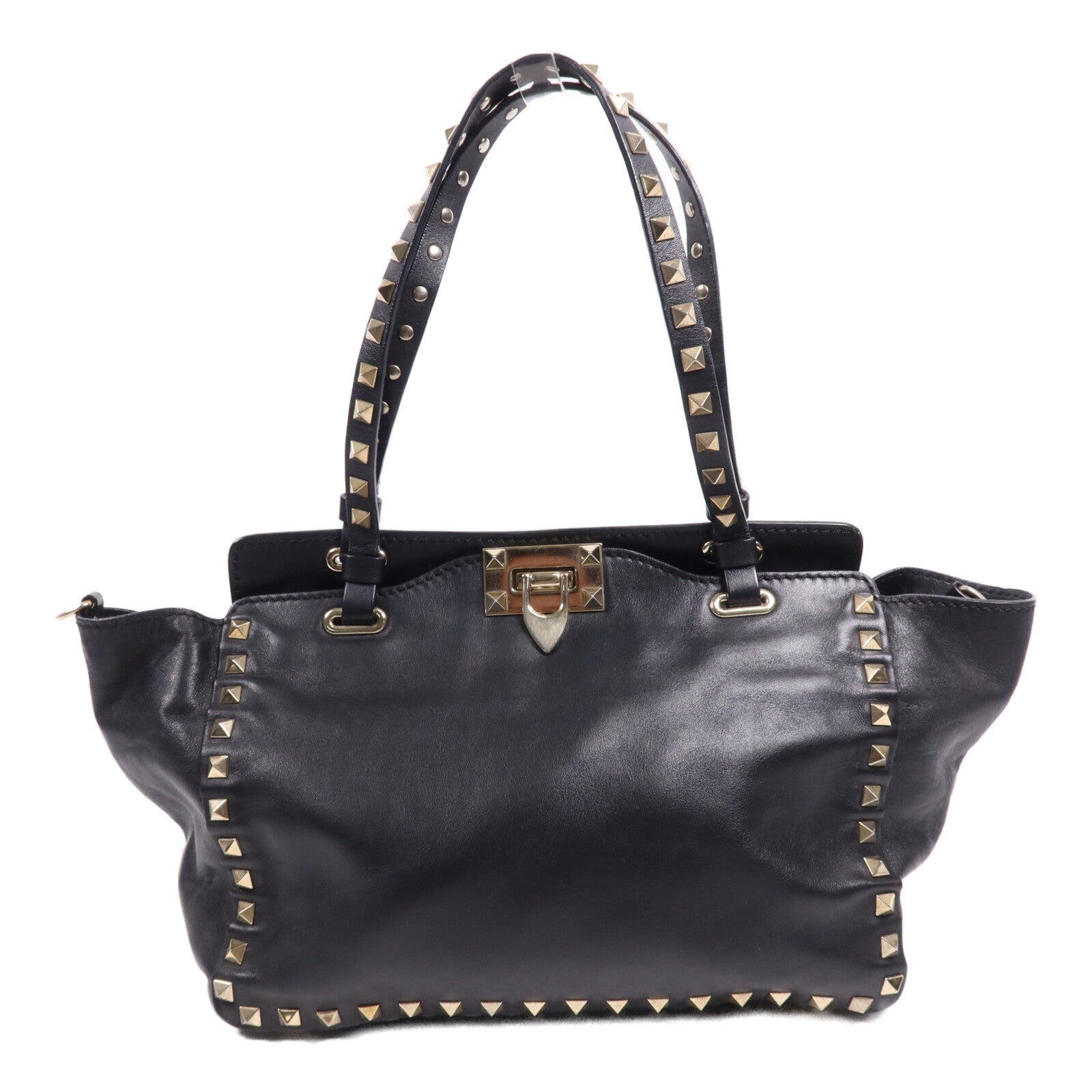 Valentino 牛皮皮革2 Way Shoulder Bag金扣手挽肩背兩用袋