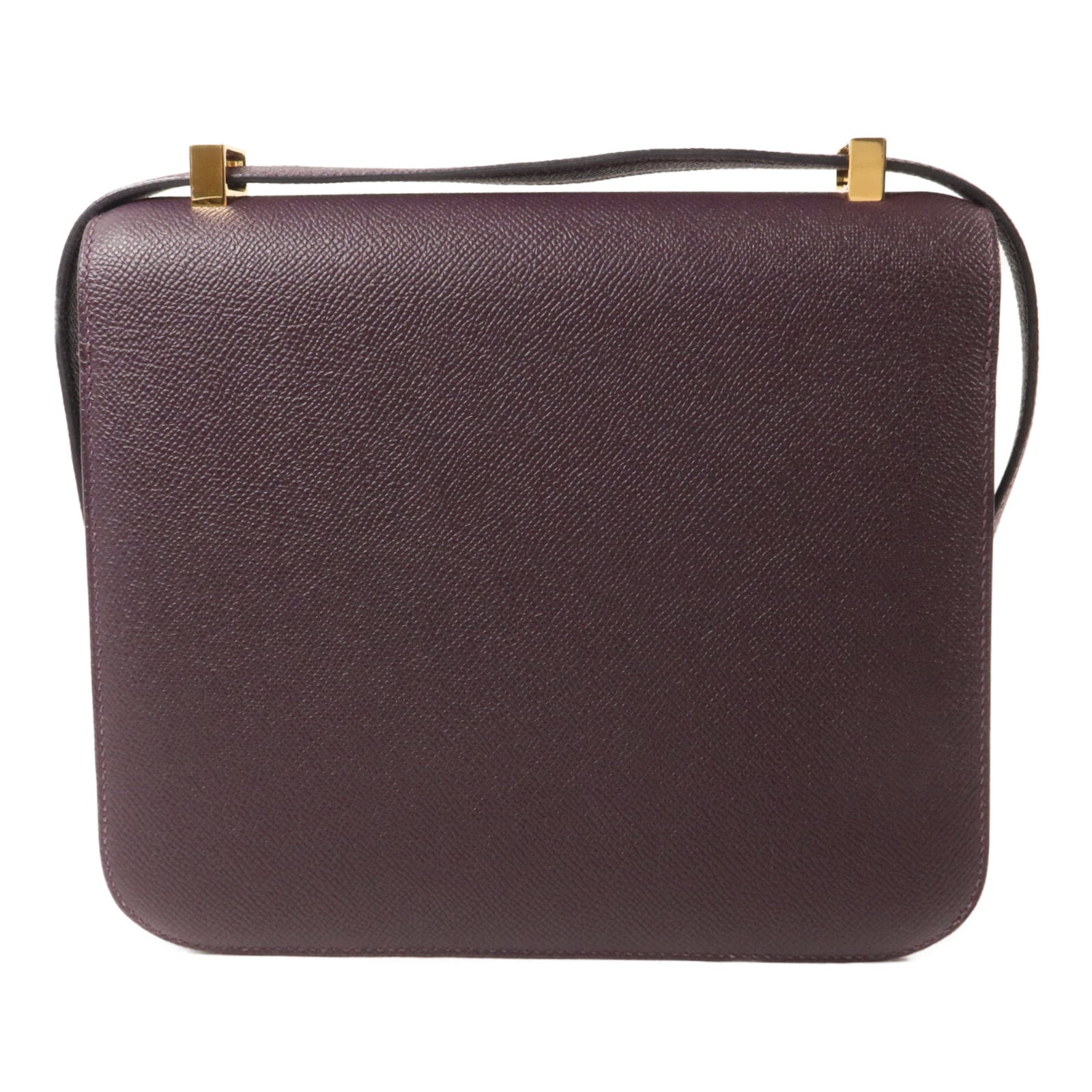 HERMES Epsom皮革Constance 24肩背袋Raisin