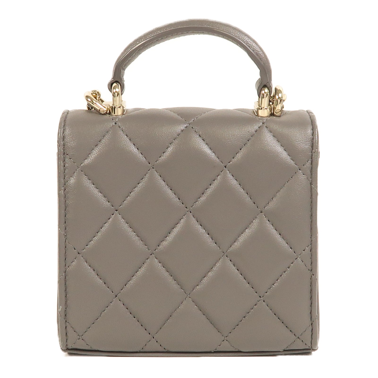 CHANEL 羊皮皮革2 Way Shoulder金扣手挽肩背兩用袋