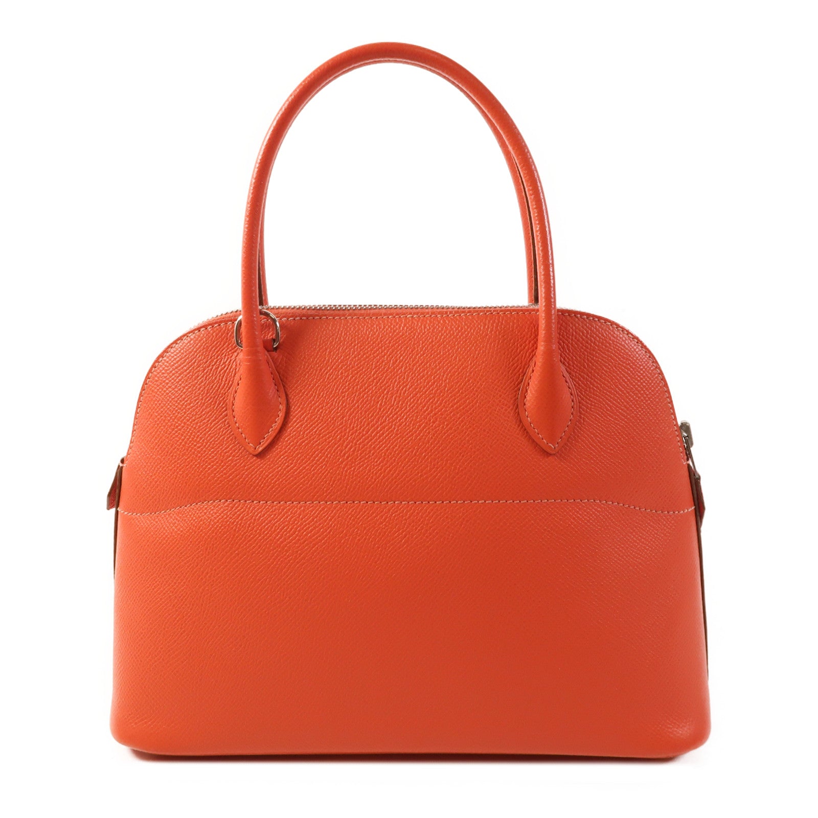 HERMES Epsom皮革Bolide 27銀扣手挽肩背兩用袋T5 Rose Jaipur