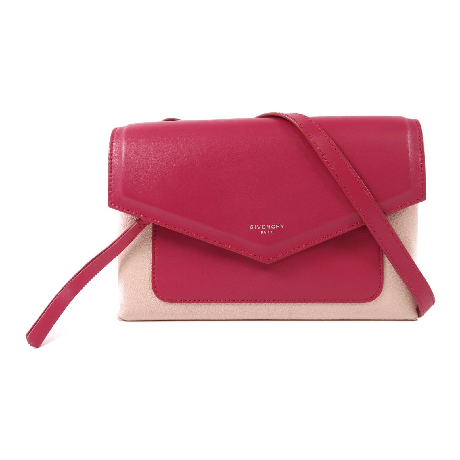 GIVENCHY 牛皮皮革Duetto銀扣肩背袋