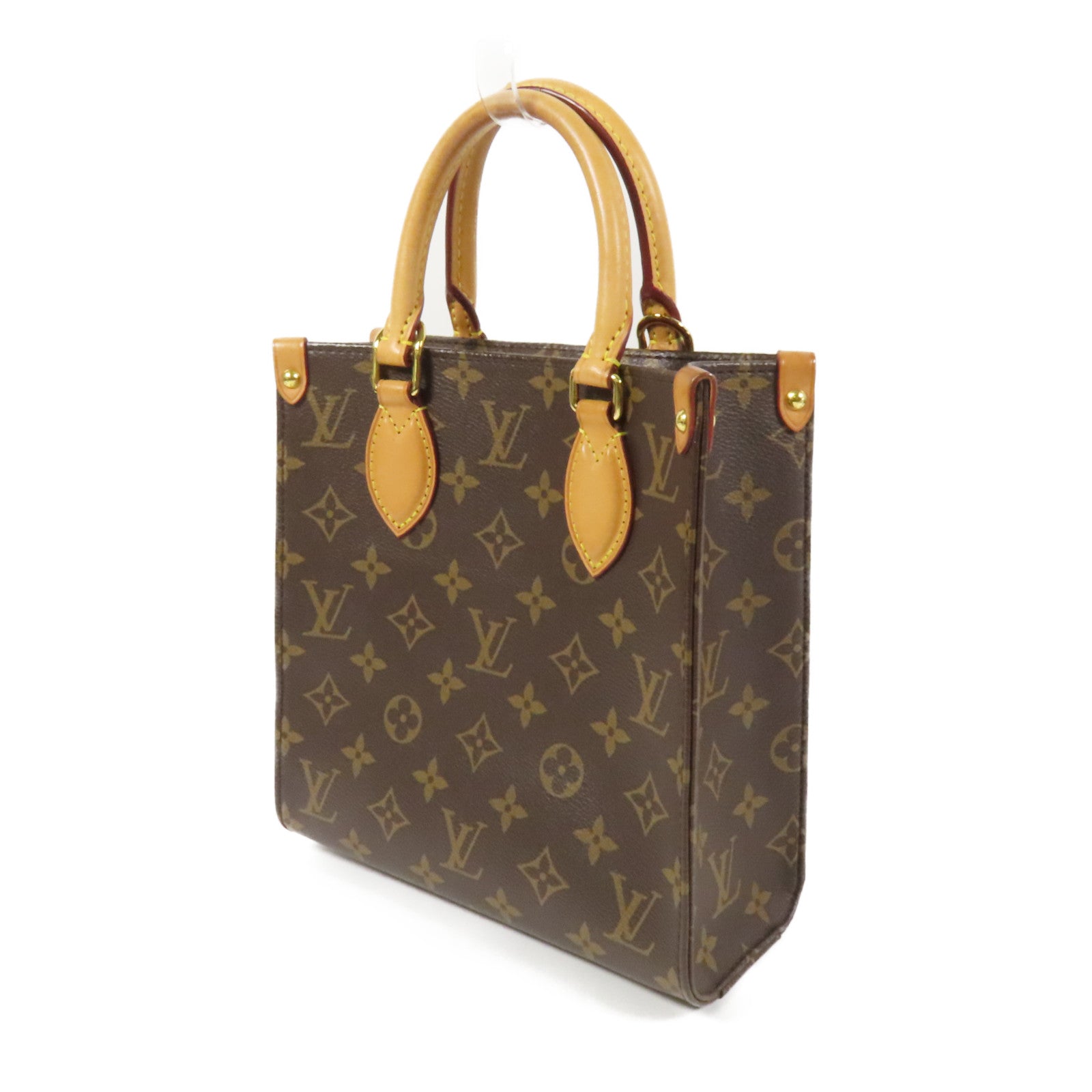 LOUIS VUITTON Monogram Sac Plat BB金扣手挽肩背兩用袋