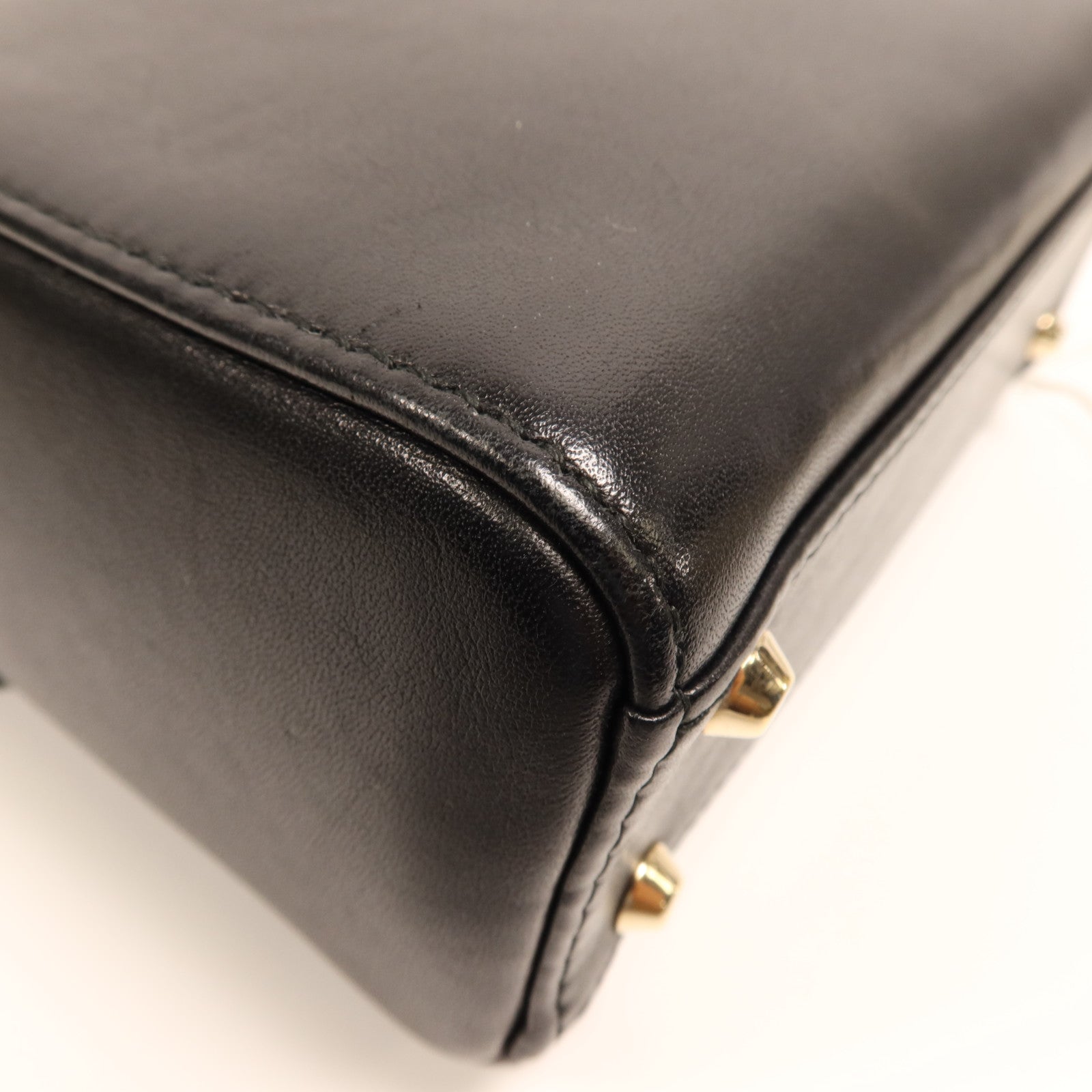 Dior 牛皮皮革Lady Dior Mini金扣鏈帶手挽肩背兩用袋