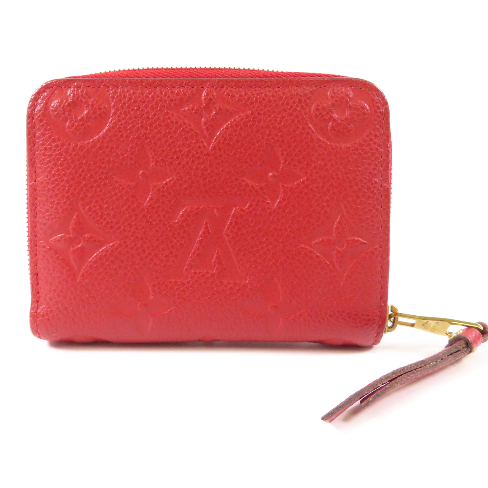 LOUIS VUITTON LV GHW Zippy Coin Purse M60740 Monogram Empreinte Red