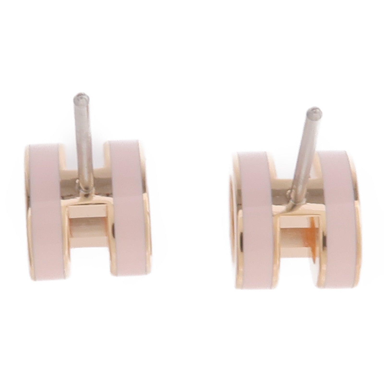 HERMES 金屬Mini Pop H Earrings耳環Rose Dragee
