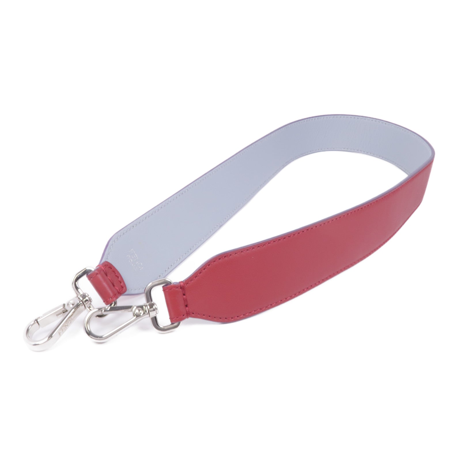 FENDI SHW Shoulder Strap Calfskin Leather Red Blue