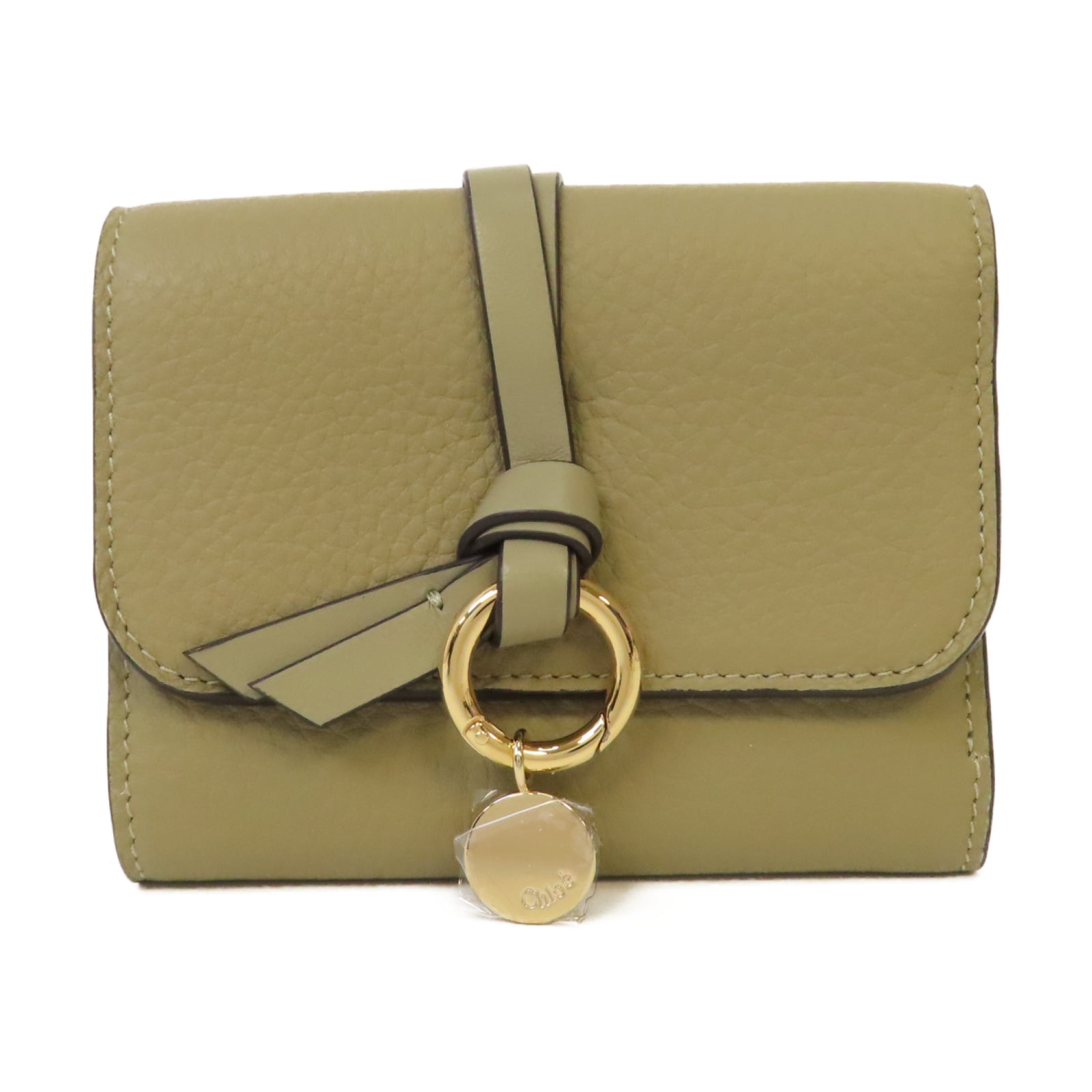 Chloe 【激減優惠】牛皮皮革Wallet金扣錢包綠色