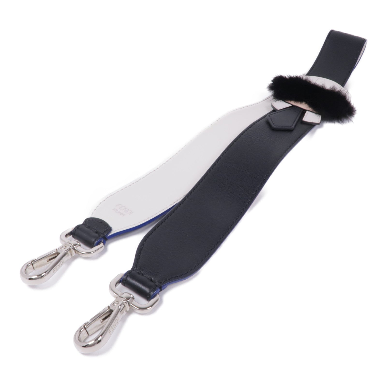 FENDI 牛皮皮革Shoulder Strap銀扣肩帶