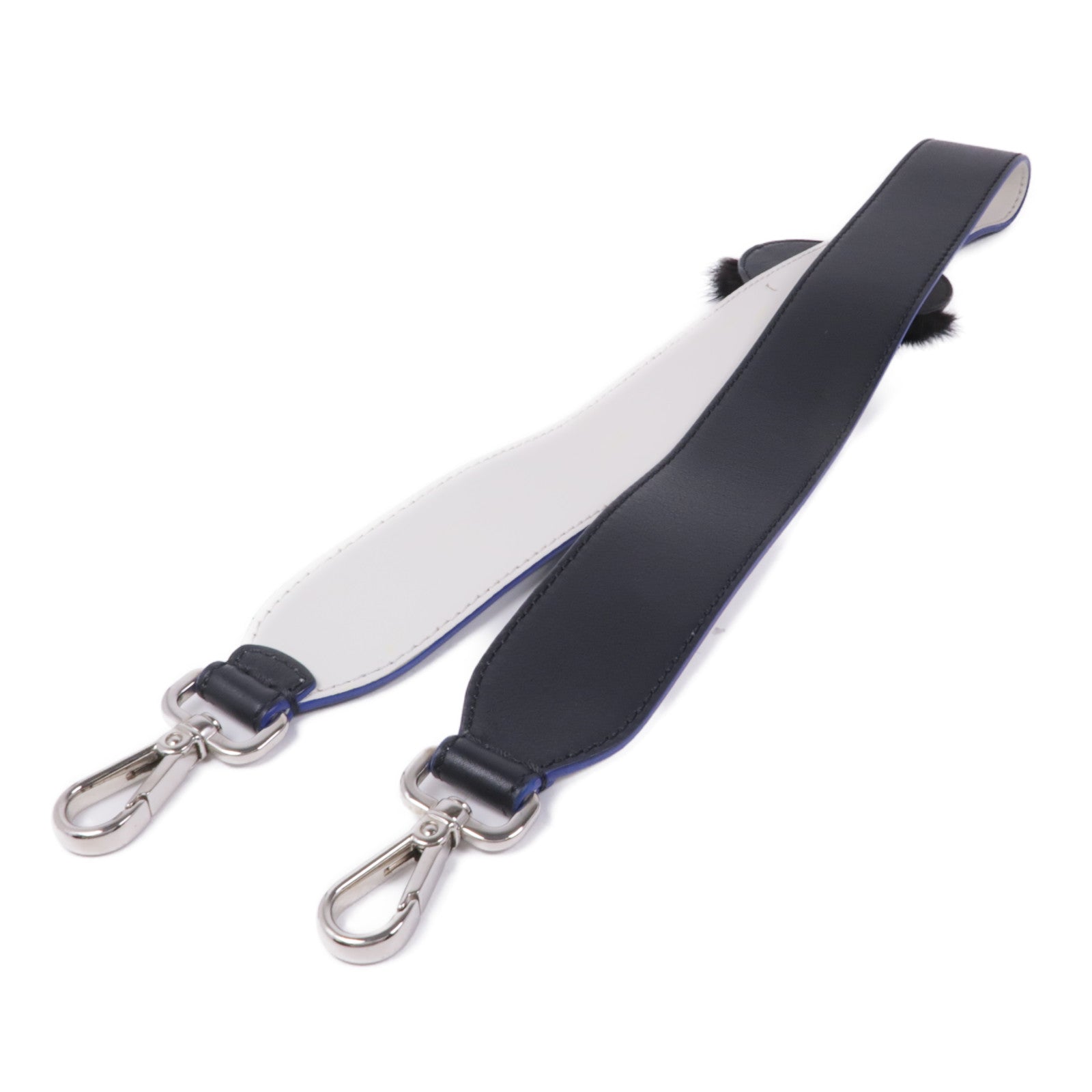 FENDI 牛皮皮革Shoulder Strap銀扣肩帶