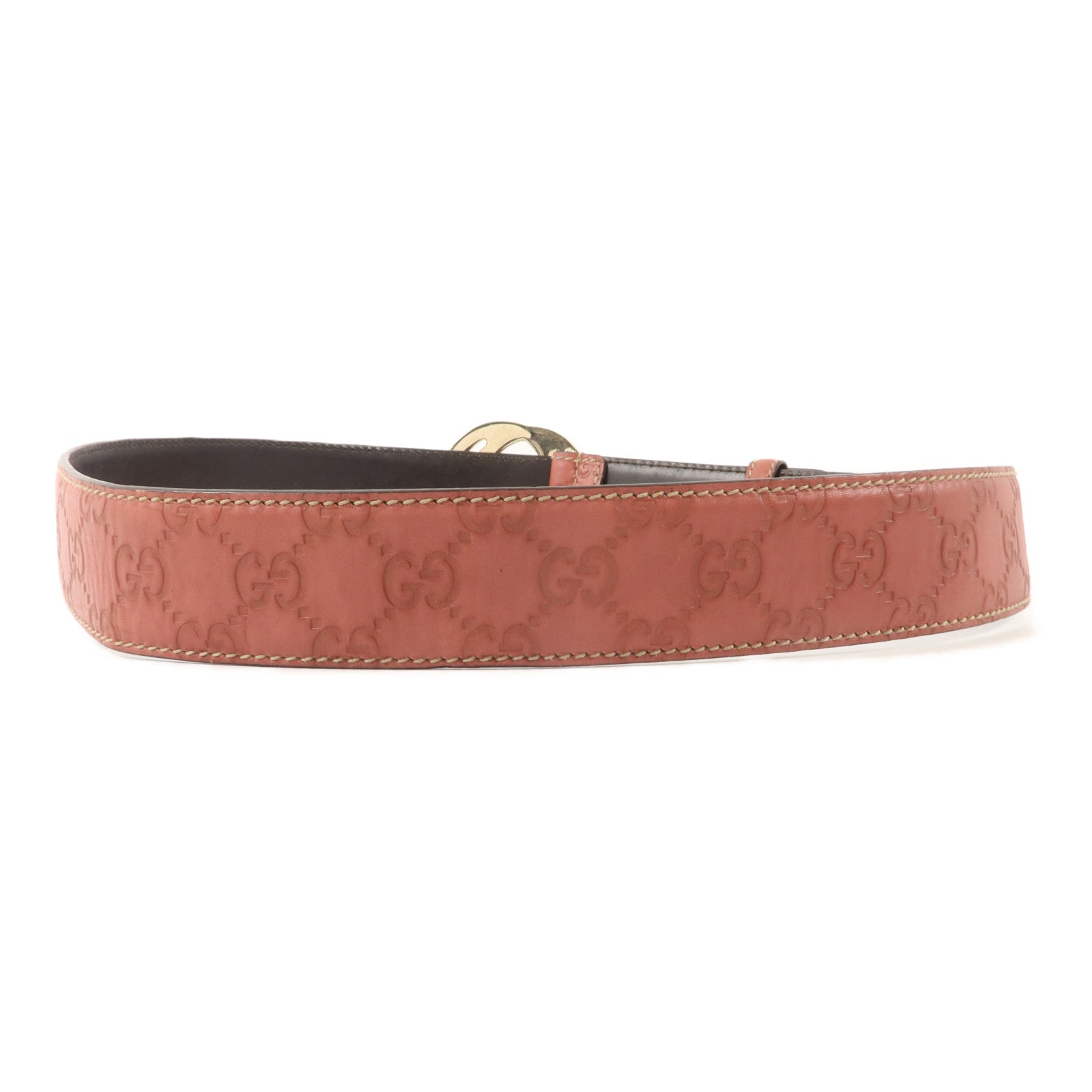 GUCCI 牛皮皮革Interlocking GG Belt 85cm皮帶