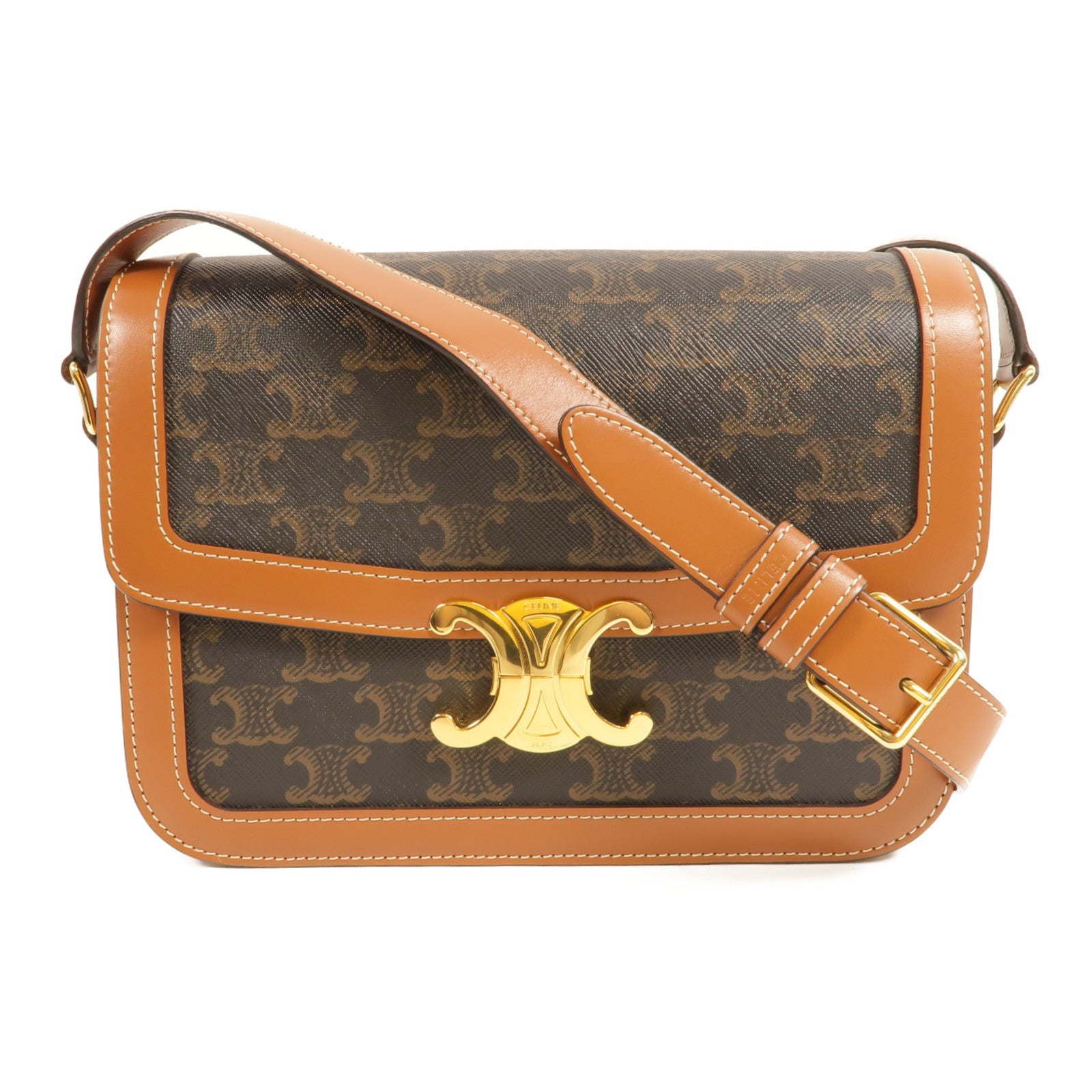 CELINE 塗層帆布Classique Triomphe肩背袋