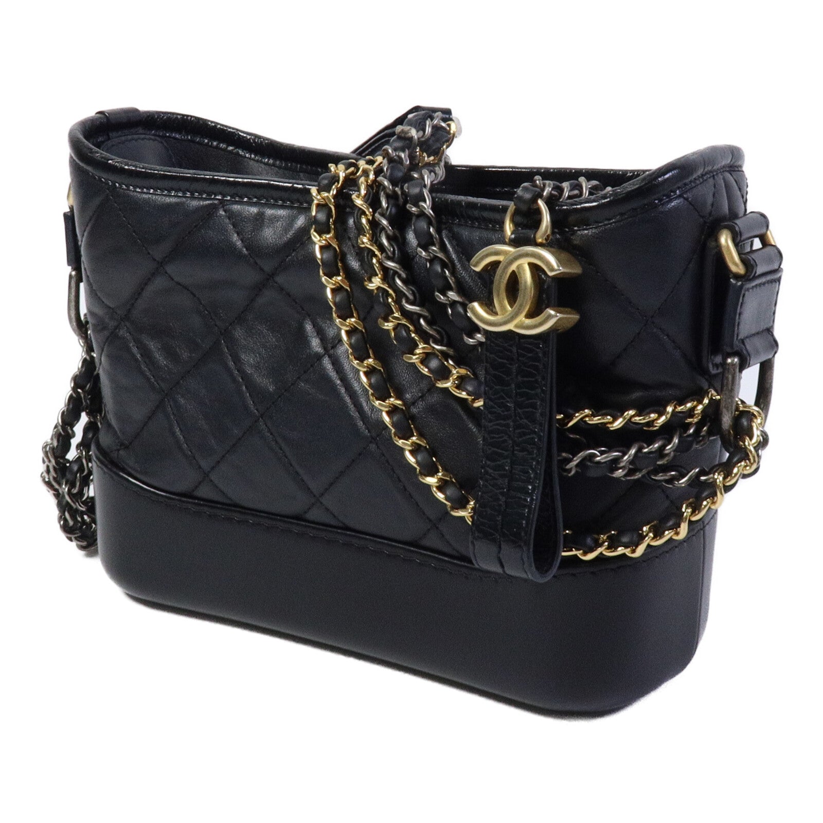 CHANEL 牛皮皮革Gabrielle Small鏈帶肩背袋