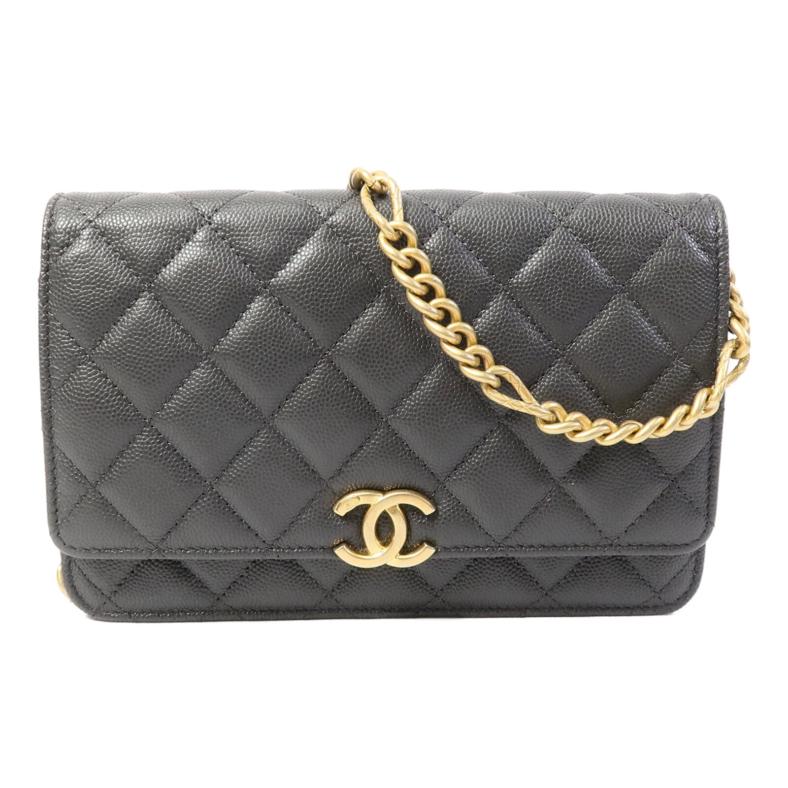 CHANEL 牛皮皮革Wallet On Chain鏈帶肩背袋