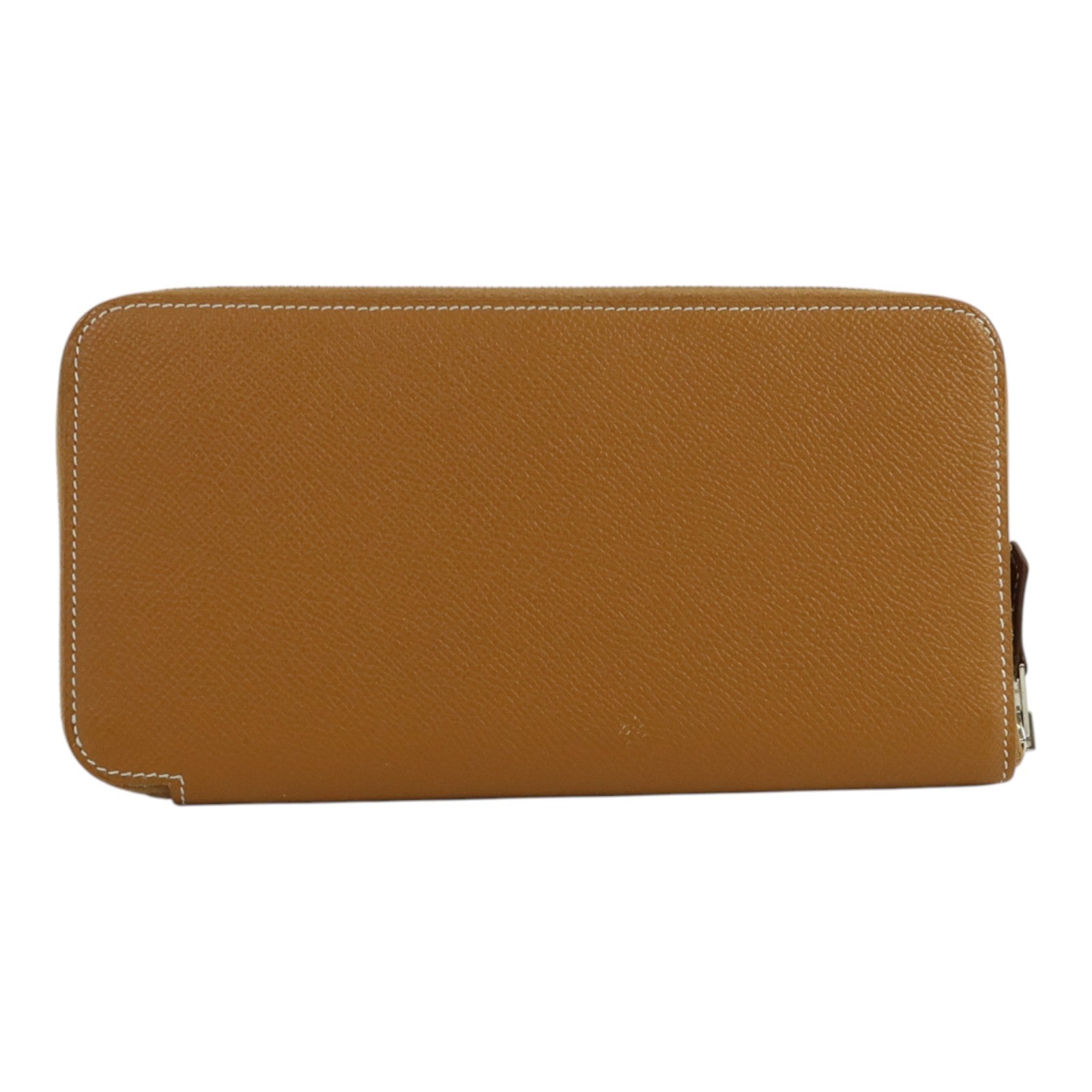 HERMES Epsom皮革Silk In Long Wallet銀扣長錢包Gold