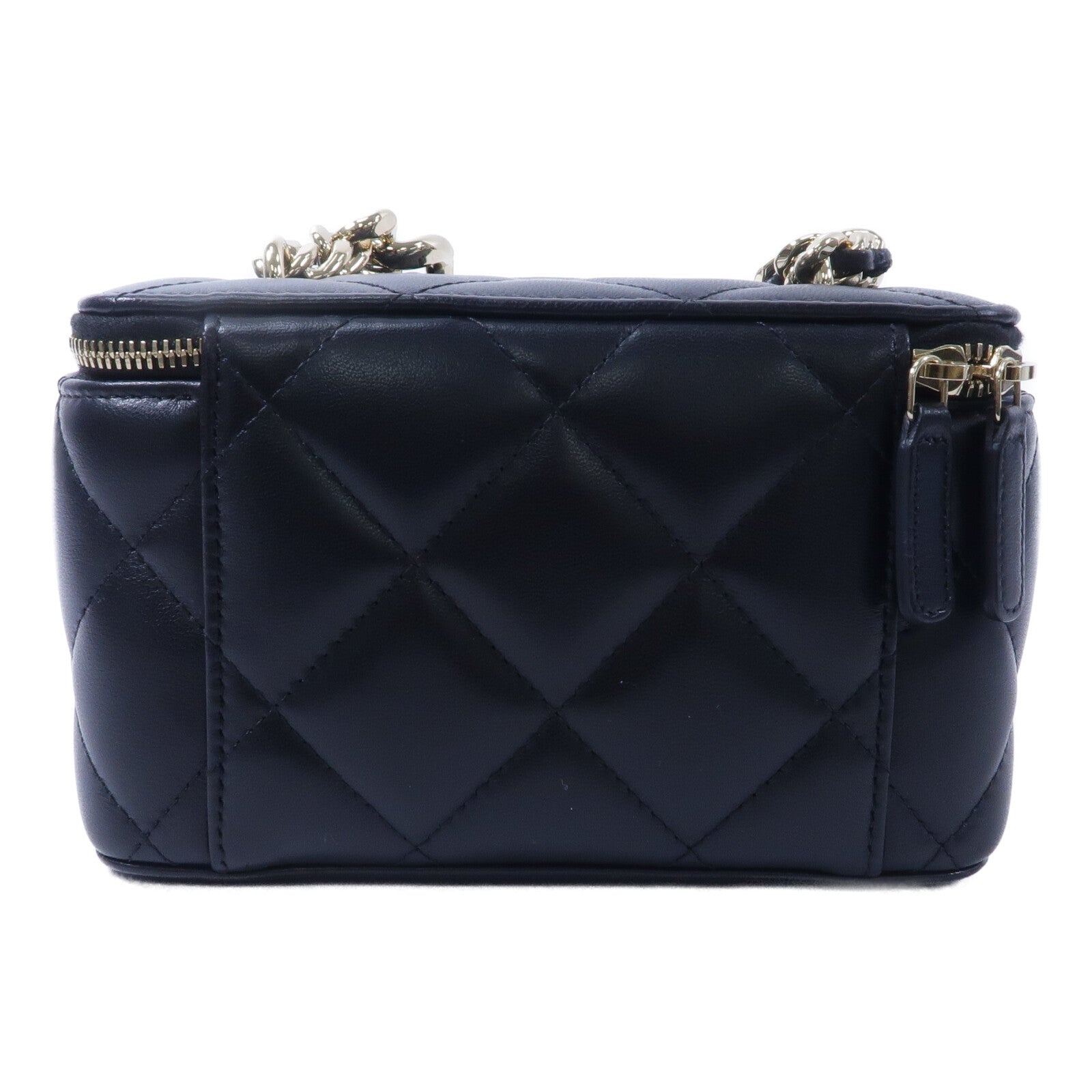 CHANEL 羊皮皮革Vanity Case鏈帶肩背袋