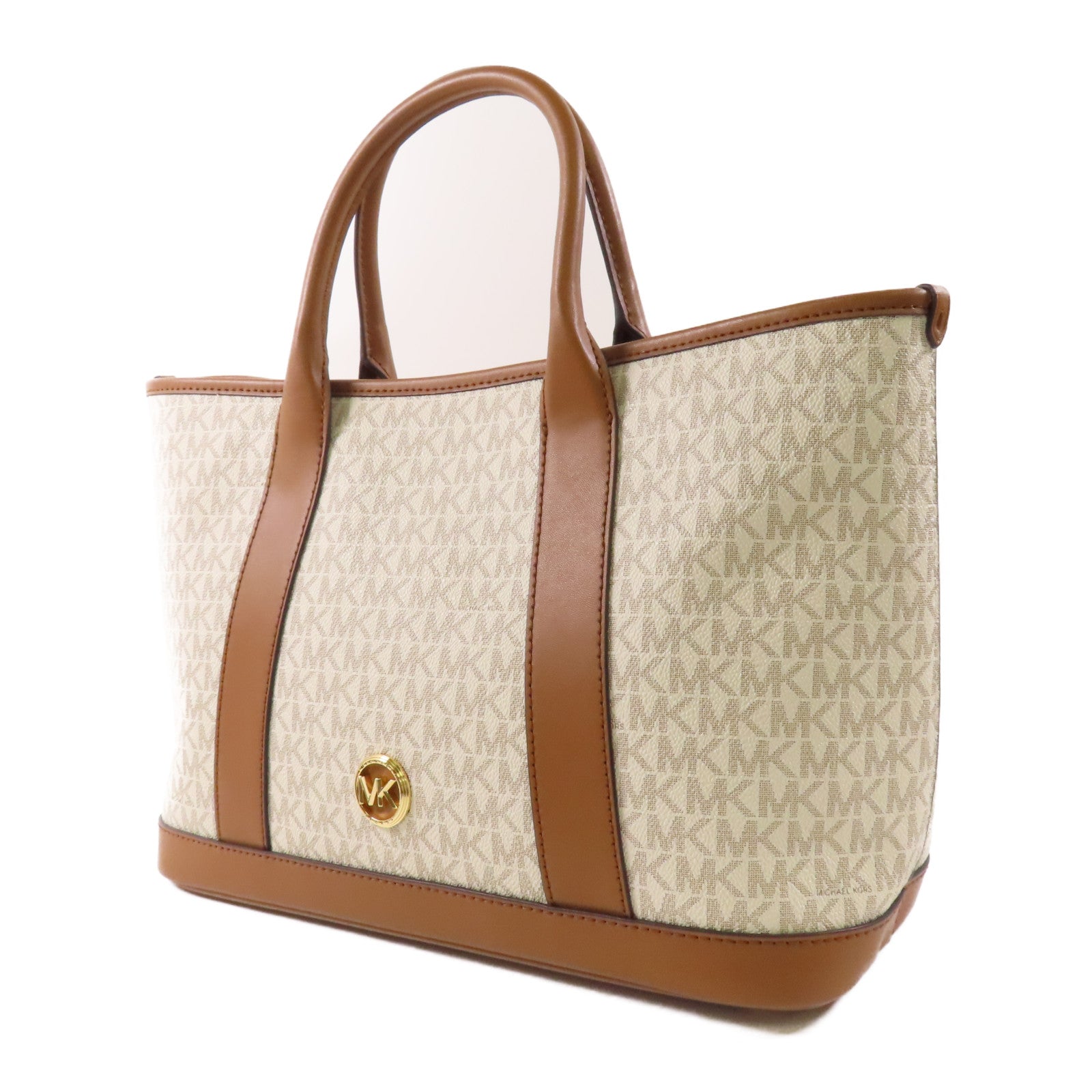 Michael Kors 塗層帆布2 Way Shoulder Bag金扣手挽肩背兩用袋