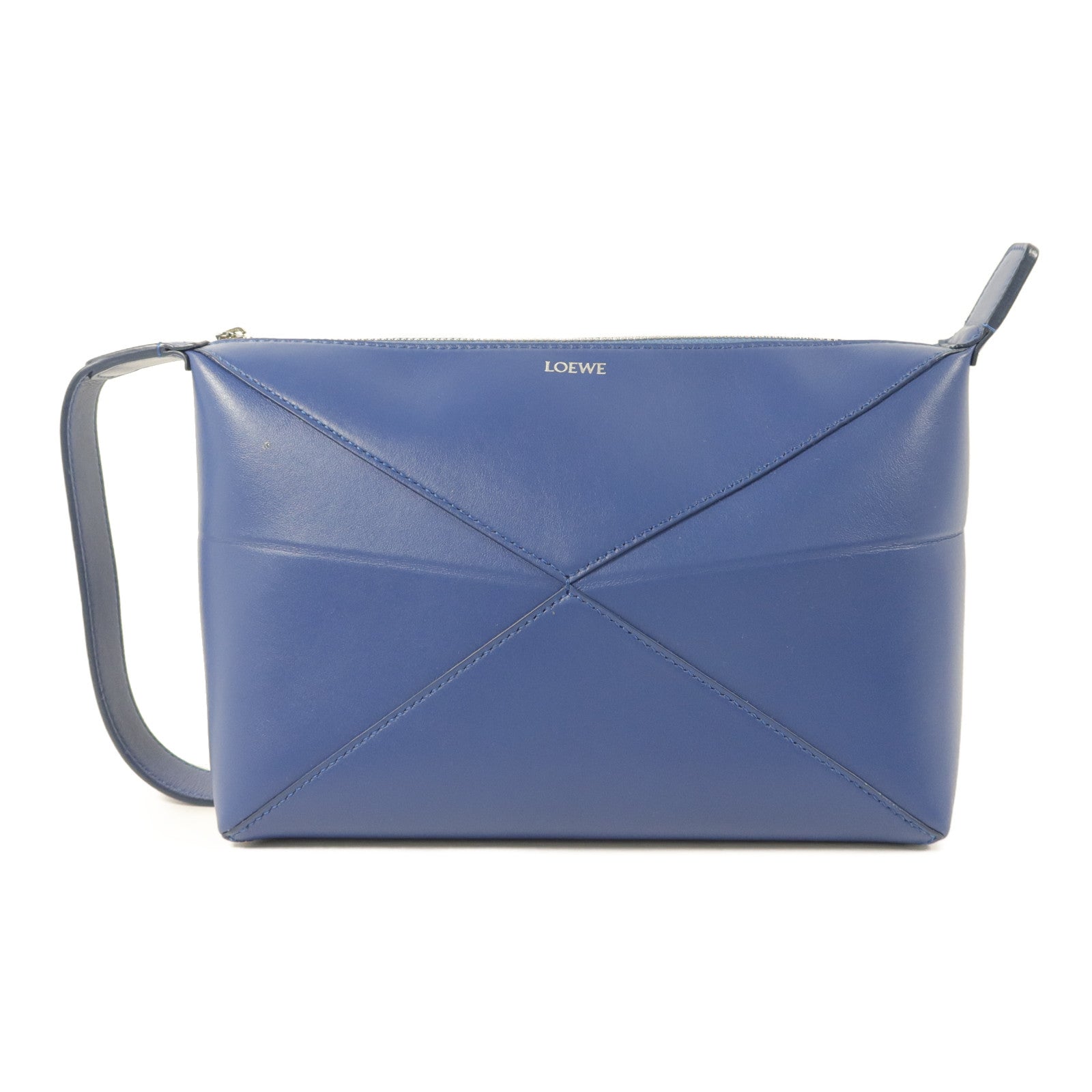 LOEWE 牛皮皮革Puzzle Fold Wash Bag手挽袋
