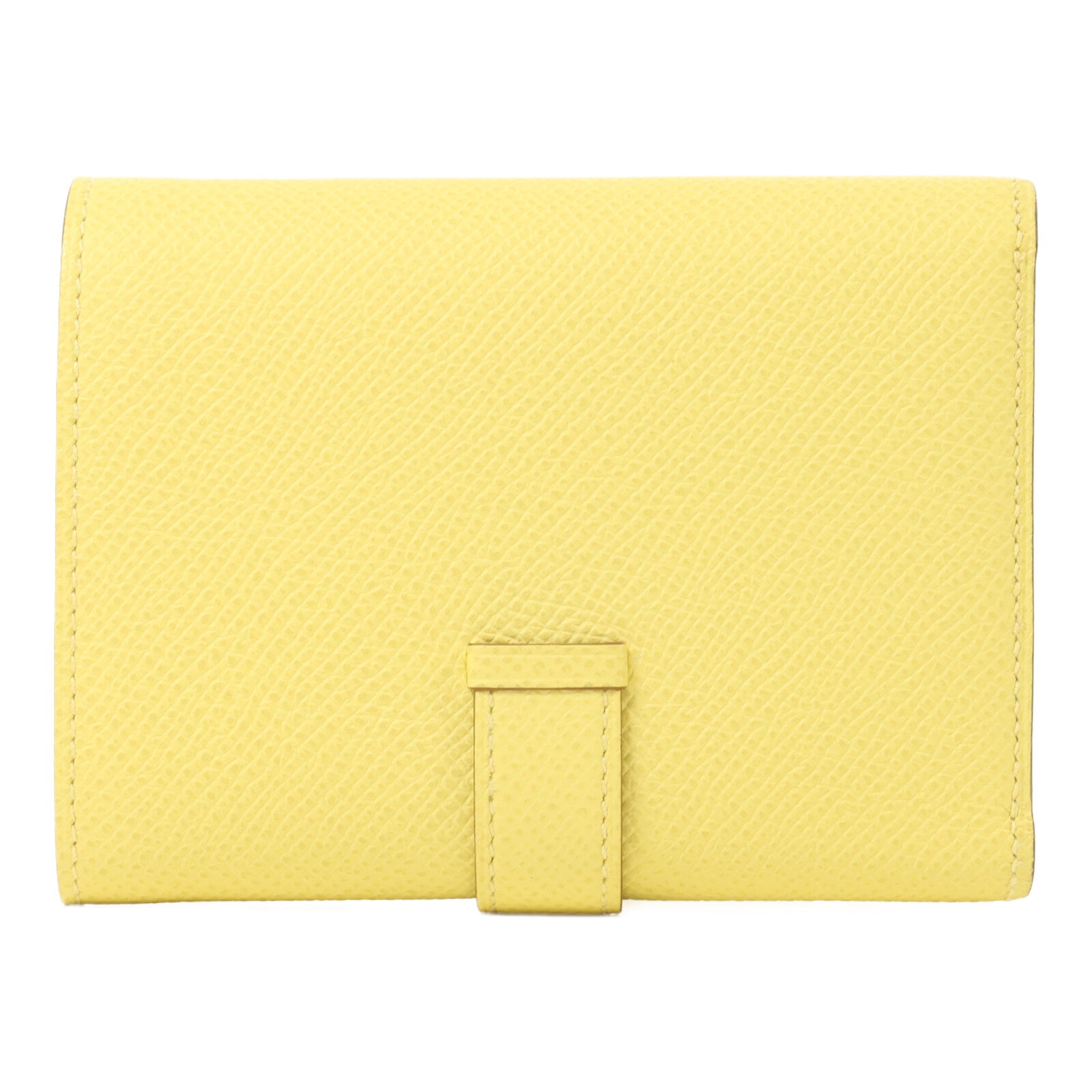 HERMES Epsom皮革Bearn Verso錢包Jaune Poussin/Craie